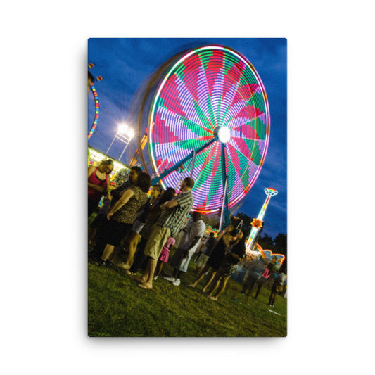 Ferris Wheel 1 Urban Landscape Traditional Canvas Wall Art Print