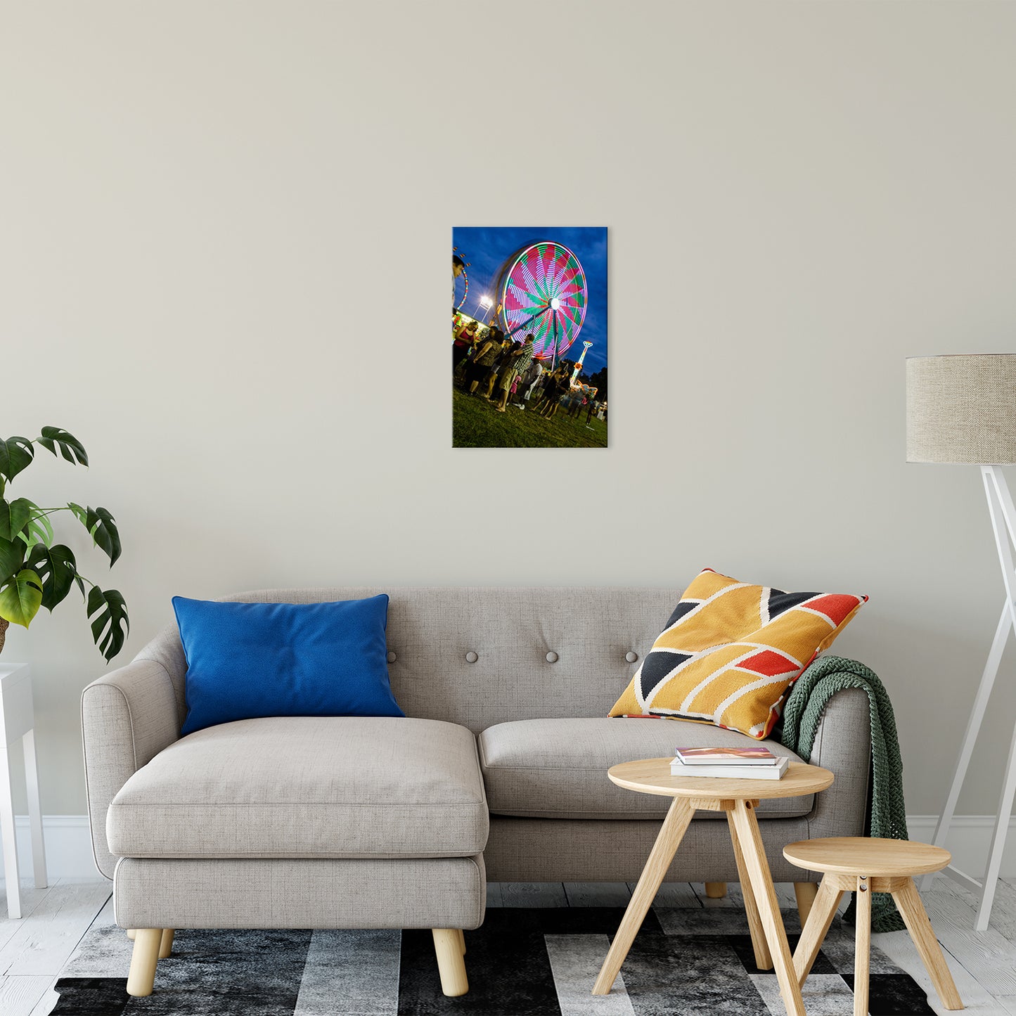 Ferris Wheel 1 Night Photo Fine Art Canvas Wall Art Prints 16" x 20" - PIPAFINEART