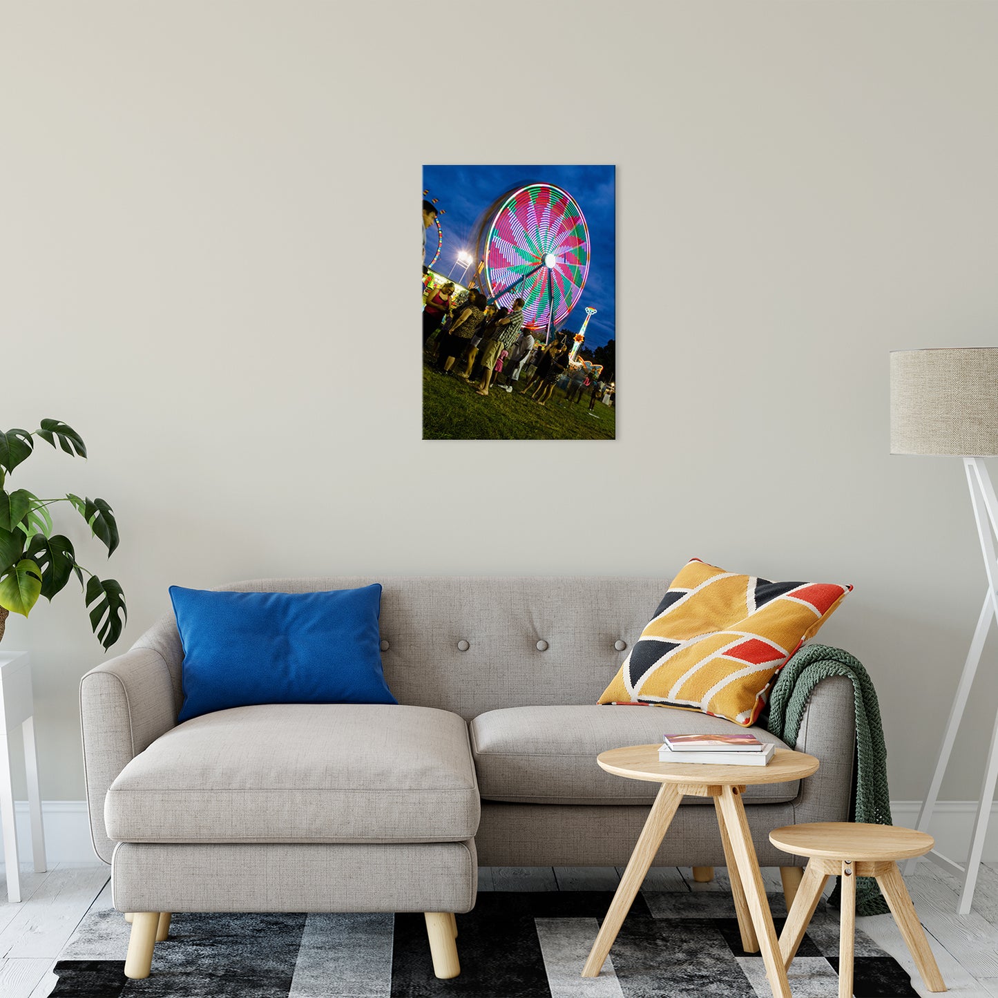Ferris Wheel 1 Night Photo Fine Art Canvas Wall Art Prints 20" x 30" - PIPAFINEART