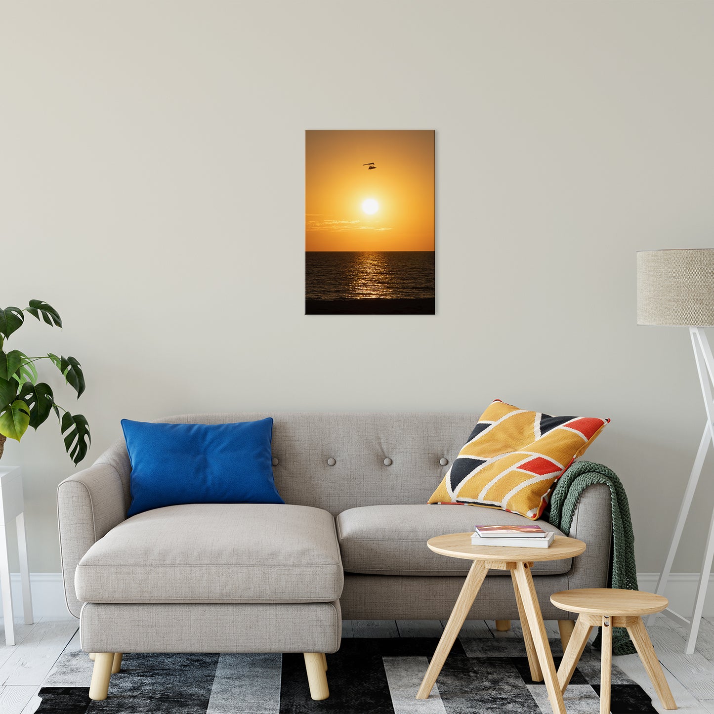 Flying High at Sunset Coastal Landscape Fine Art Canvas Prints 20" x 24" - PIPAFINEART