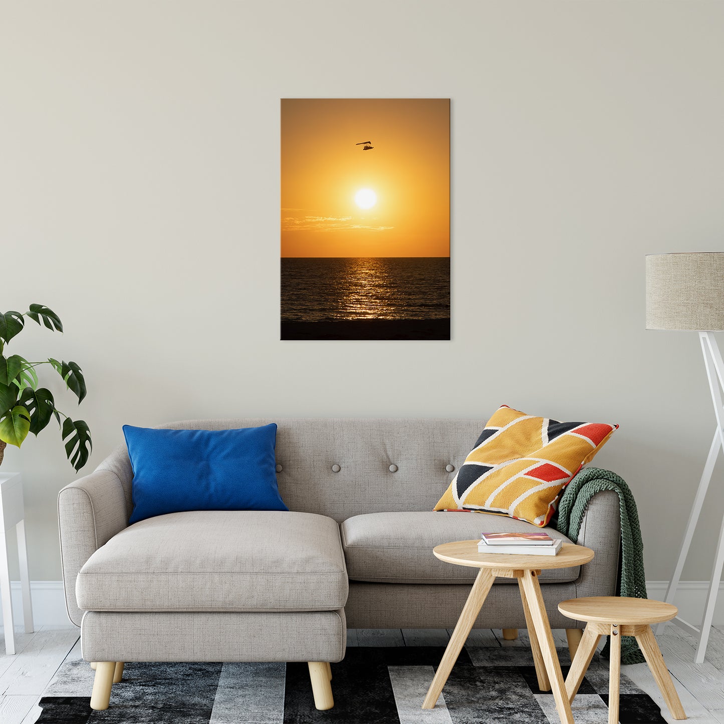Flying High at Sunset Coastal Landscape Fine Art Canvas Prints 24" x 36" - PIPAFINEART
