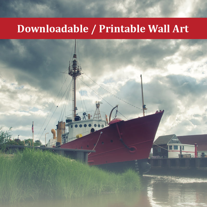 Foggy River Landscape Photo DIY Wall Decor Instant Download Print - Printable - PIPAFINEART