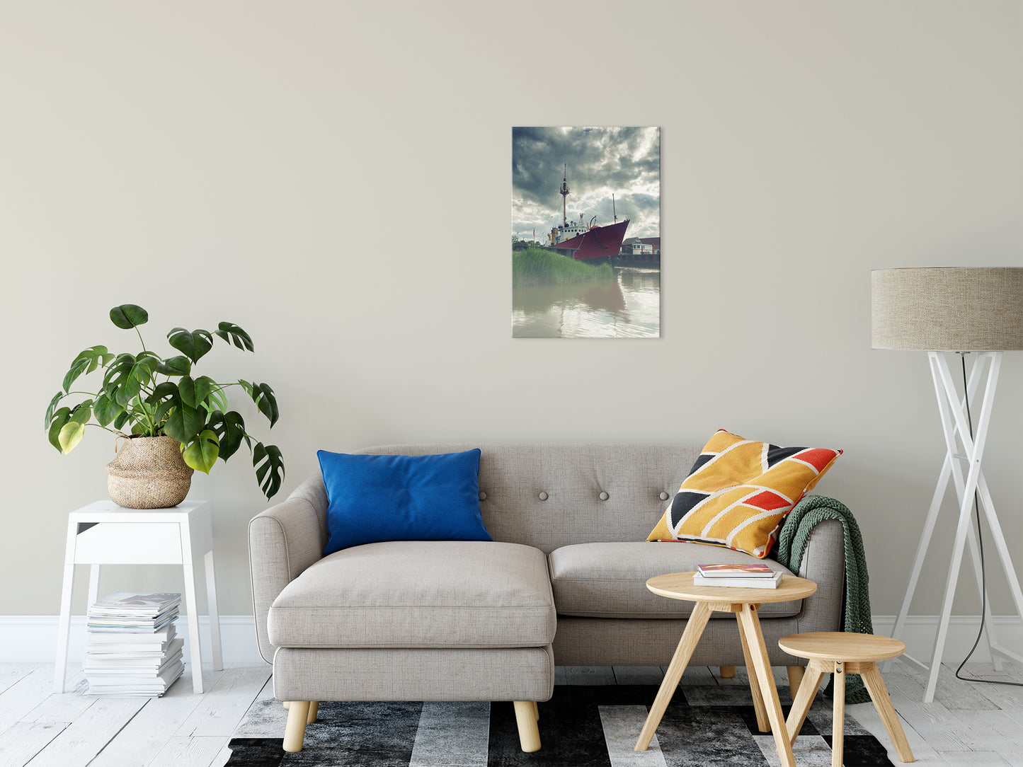 Foggy River Coastal Landscape Photo Fine Art Canvas Wall Art Prints 20" x 30" - PIPAFINEART