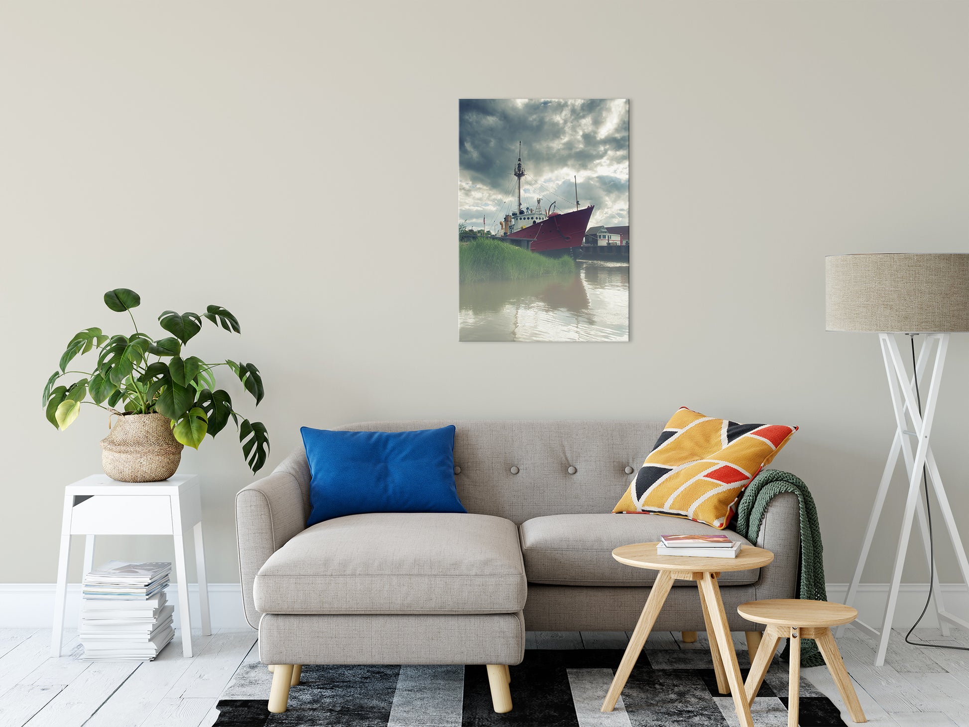 Foggy River Coastal Landscape Photo Fine Art Canvas Wall Art Prints 24" x 36" - PIPAFINEART