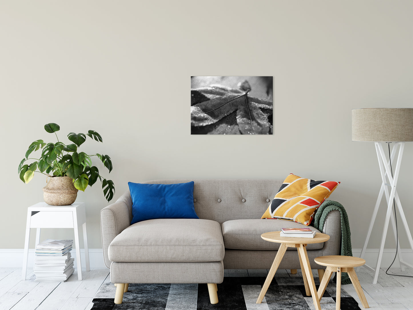 Frost Covered Leaf Botanical / Nature Photo Fine Art Canvas Wall Art Prints 20" x 30" - PIPAFINEART