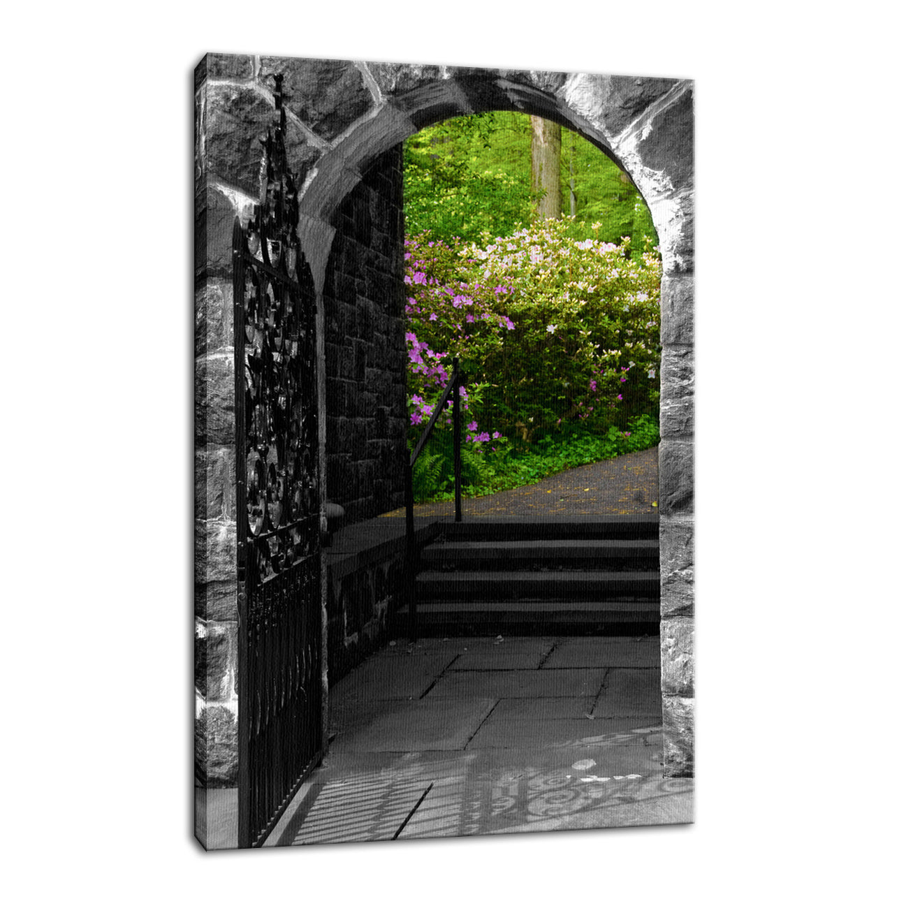 Garden Entryway Nature / Floral Photo Fine Art Canvas Wall Art Prints - PIPAFINEART