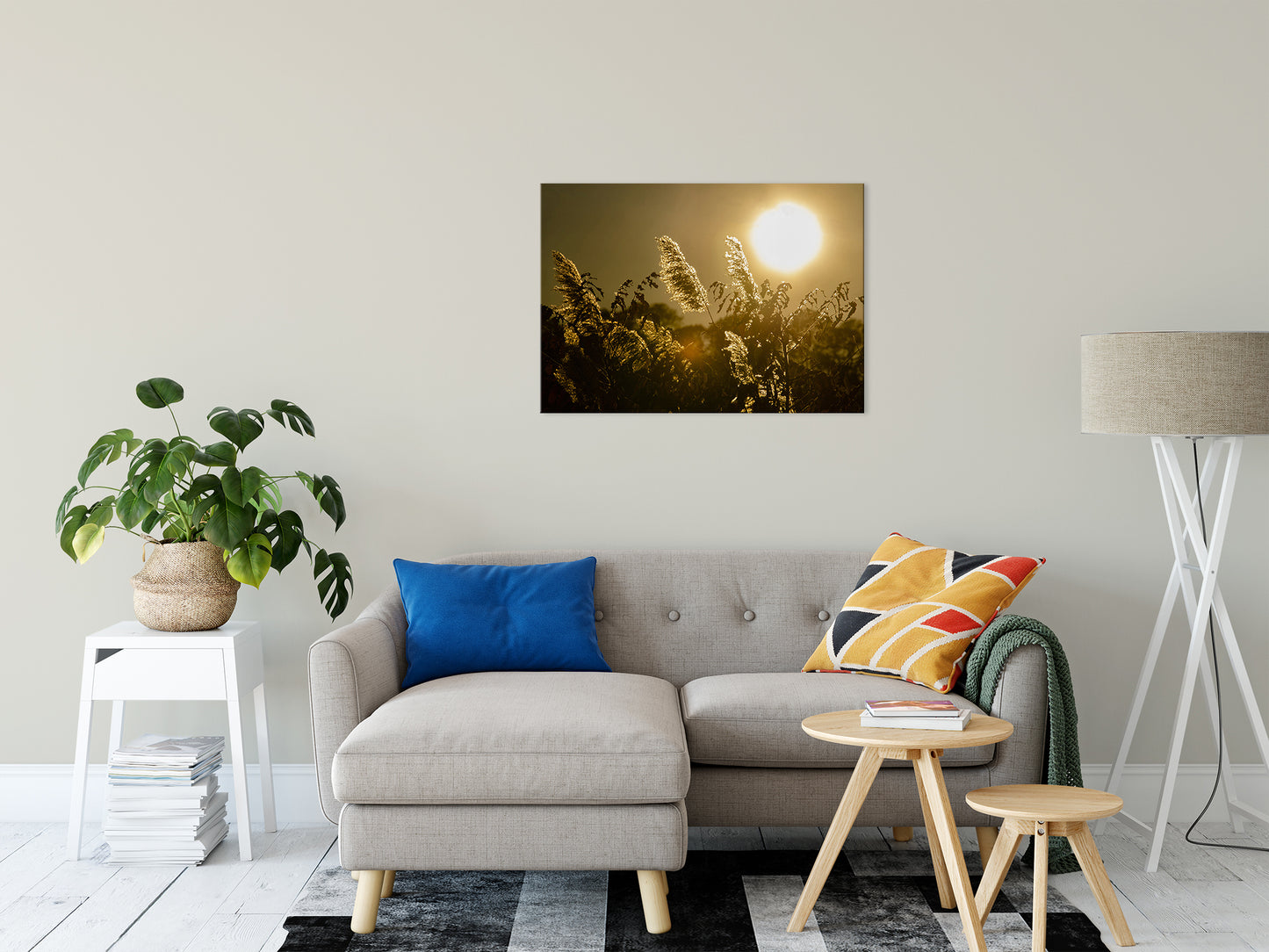 Golden Marsh Weeds Botanical / Nature Photo Fine Art Canvas Wall Art Prints 24" x 36" - PIPAFINEART