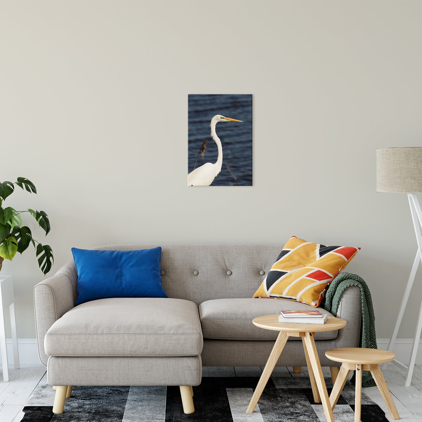 Great White Egret Animal / Wildlife Photograph Fine Art Canvas & Unframed Wall Art Prints 16" x 20" / Canvas Fine Art - PIPAFINEART