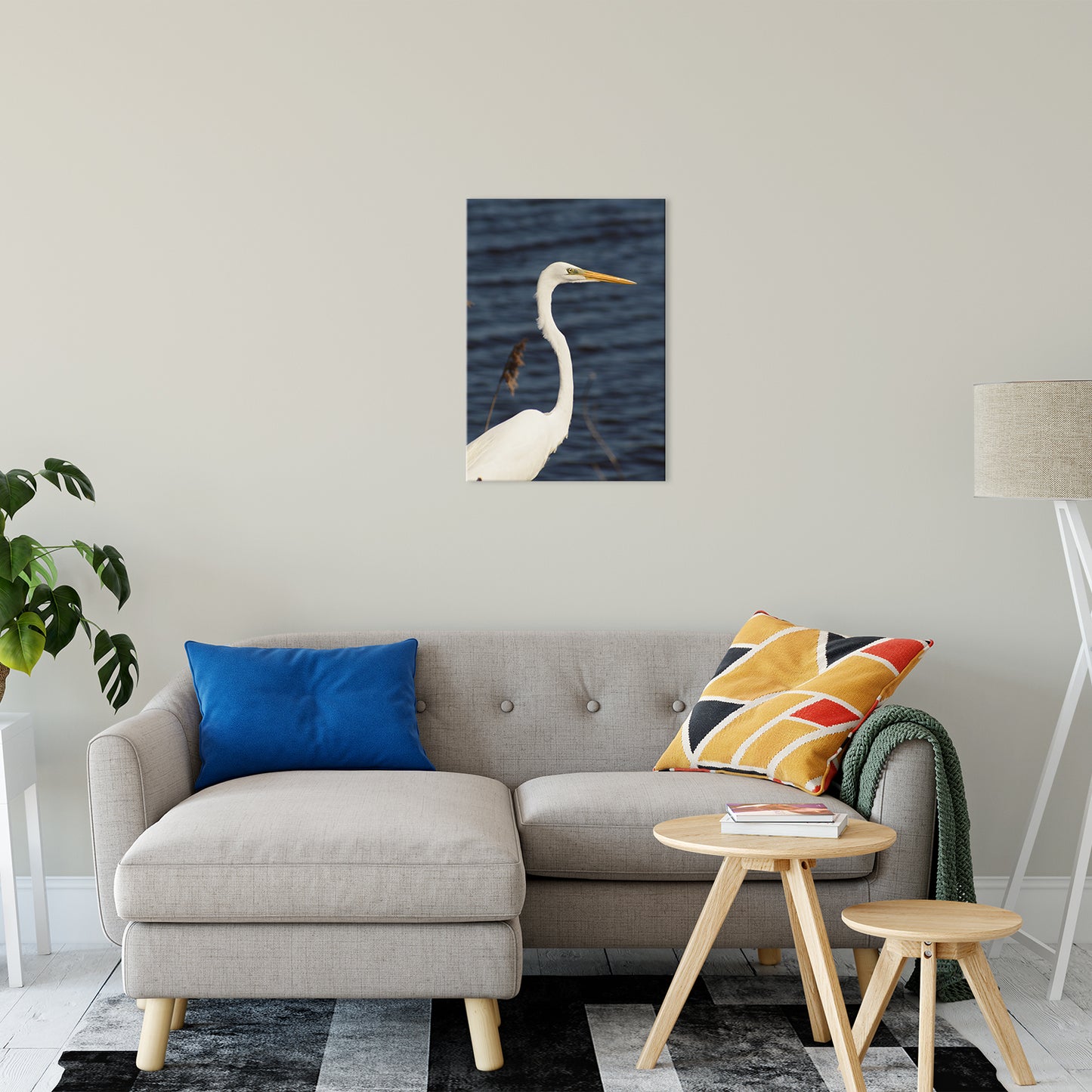 Great White Egret Animal / Wildlife Photograph Fine Art Canvas & Unframed Wall Art Prints 20" x 24" / Canvas Fine Art - PIPAFINEART