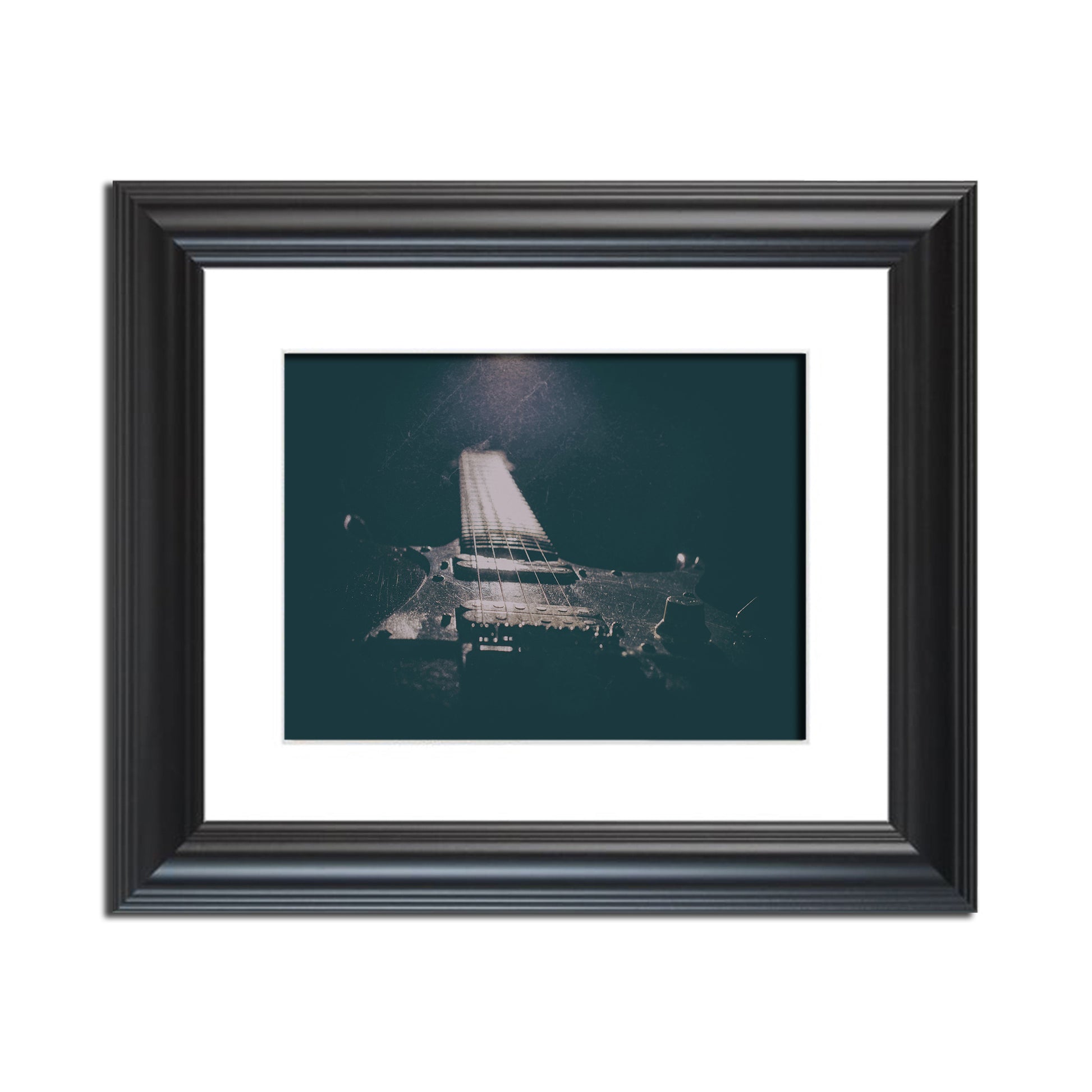 Grunge Guitar Black and White Abstract Photo Fine Art Canvas & Unframed Wall Art Prints  - PIPAFINEART