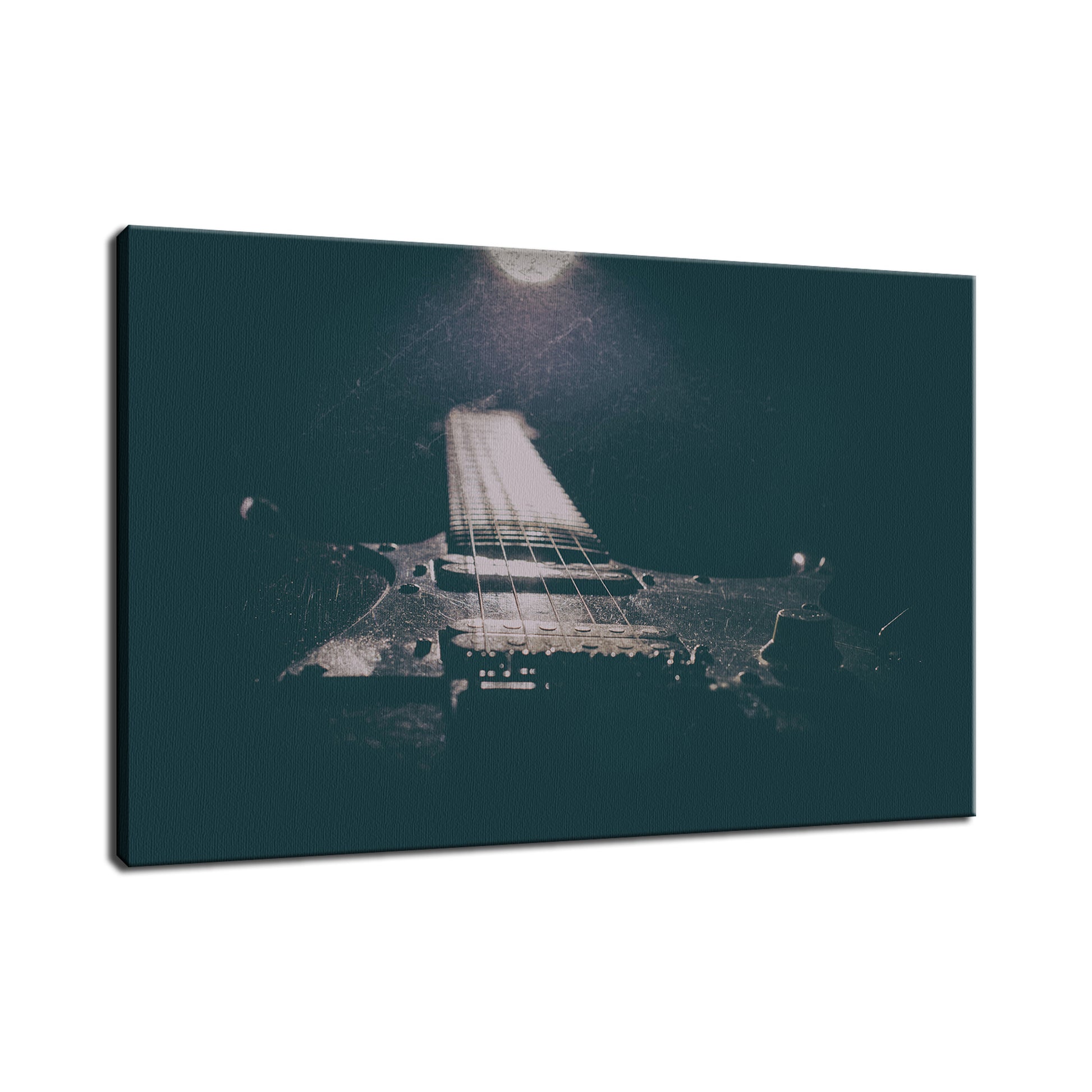 Grunge Guitar Black and White Abstract Photo Fine Art Canvas & Unframed Wall Art Prints  - PIPAFINEART