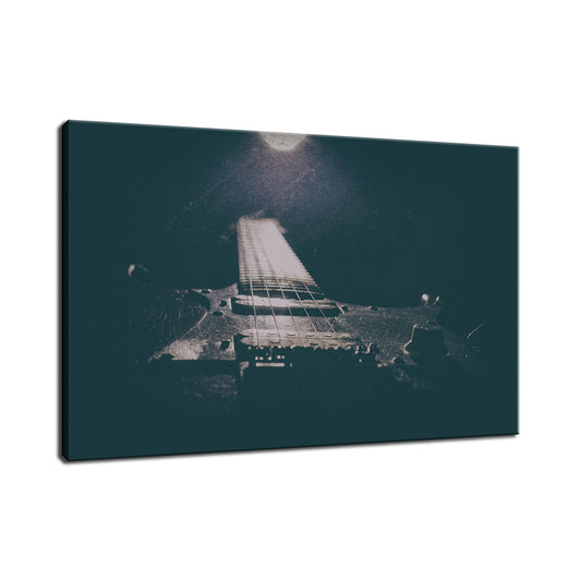 Grunge Guitar Black and White Abstract Photo Fine Art Canvas & Unframed Wall Art Prints  - PIPAFINEART