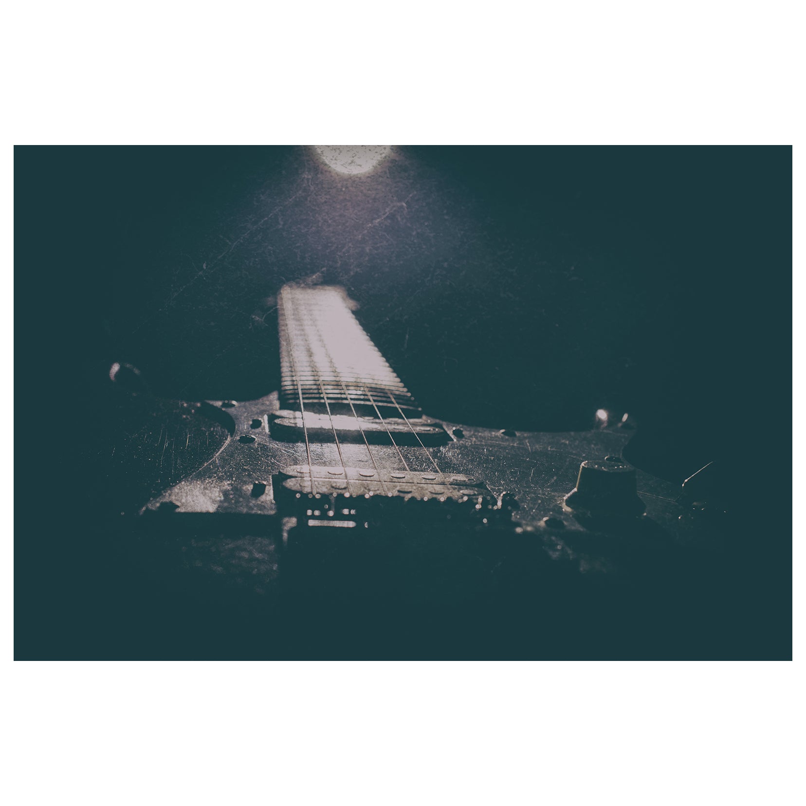 Grunge Guitar Black and White Abstract Photo Fine Art Canvas & Unframed Wall Art Prints  - PIPAFINEART