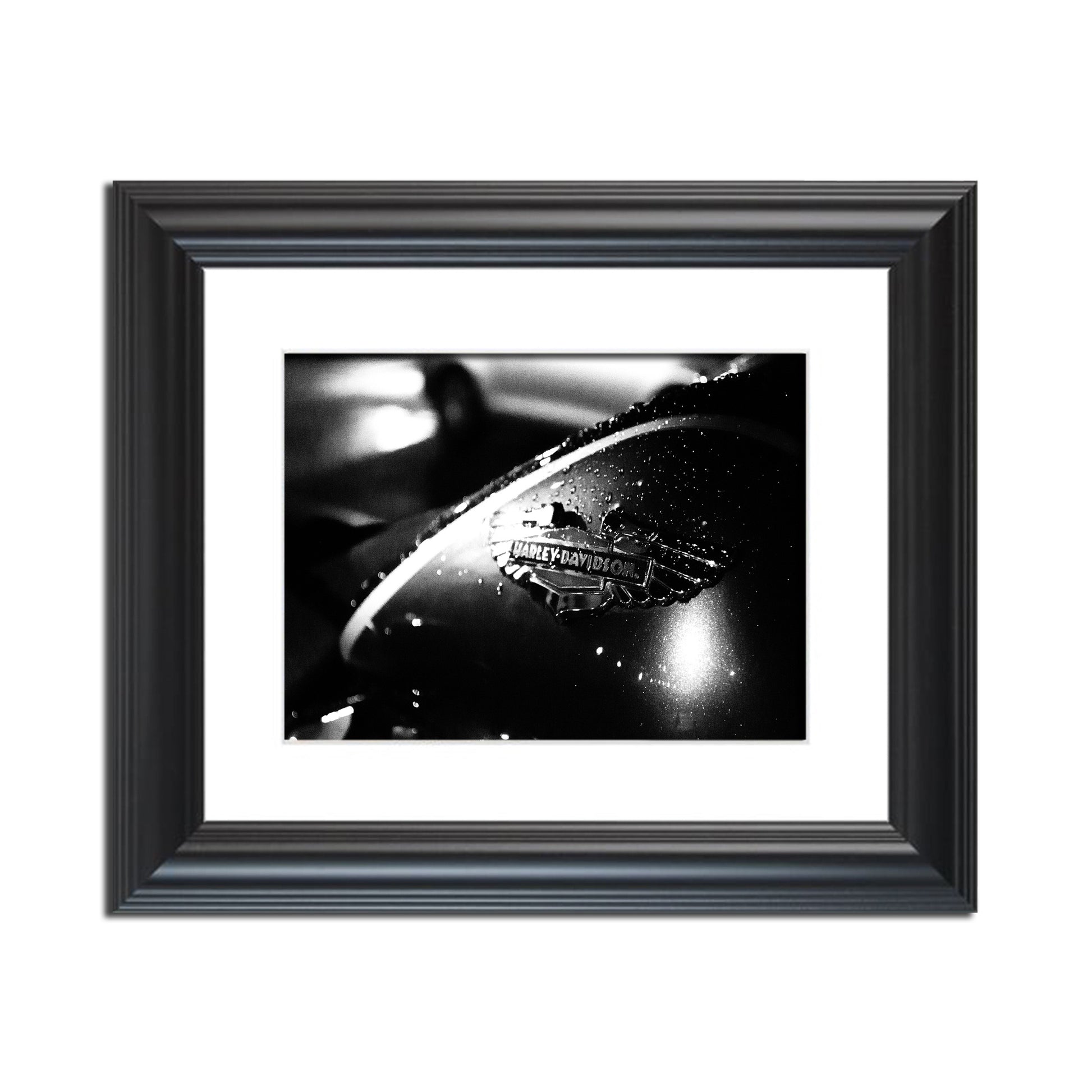 Harley in the Rain Abstract Photo Fine Art Canvas & Unframed Wall Art Prints  - PIPAFINEART