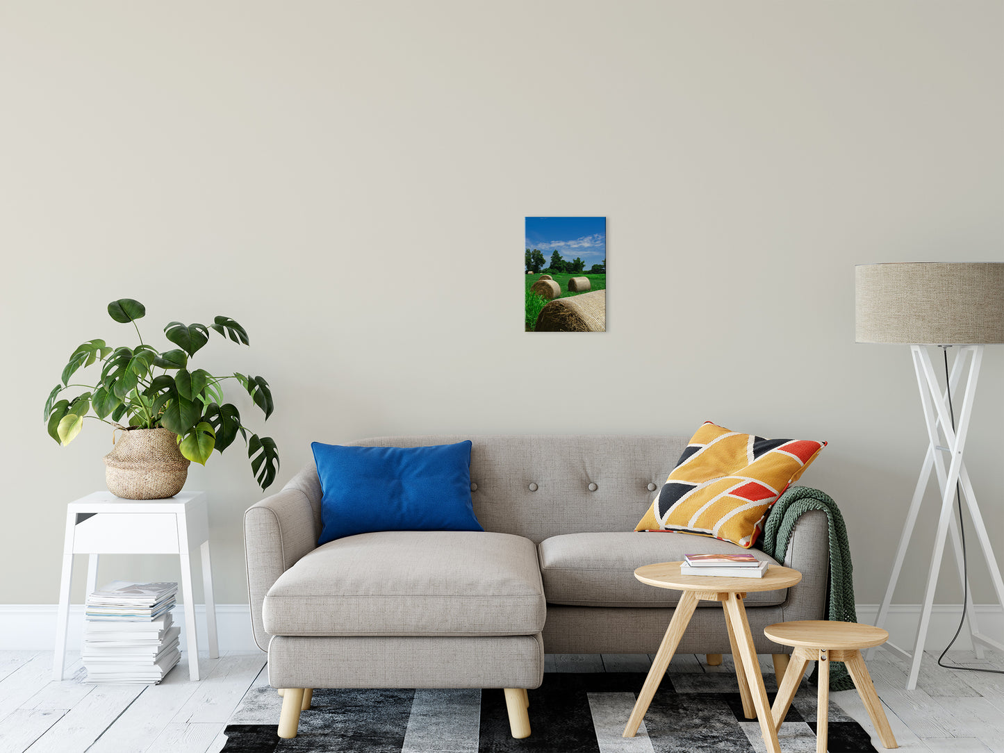 Hay Whatcha Doin in the Field Landscape Photo Fine Art Canvas Wall Art Prints 11" x 14" - PIPAFINEART