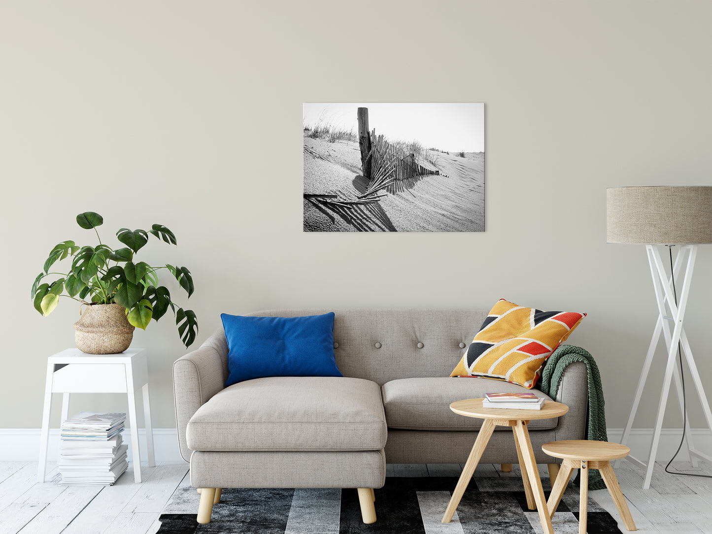 High Key Dunes Coastal Landscape Photograph Fine Art Canvas Wall Art Prints 24" x 36" - PIPAFINEART
