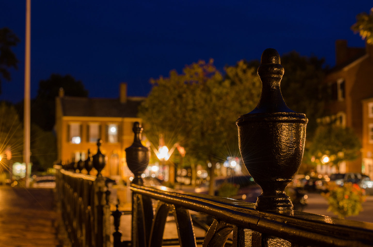 Historic New Castle 4 Night Photo Fine Art Canvas Wall Art Prints - PIPAFINEART