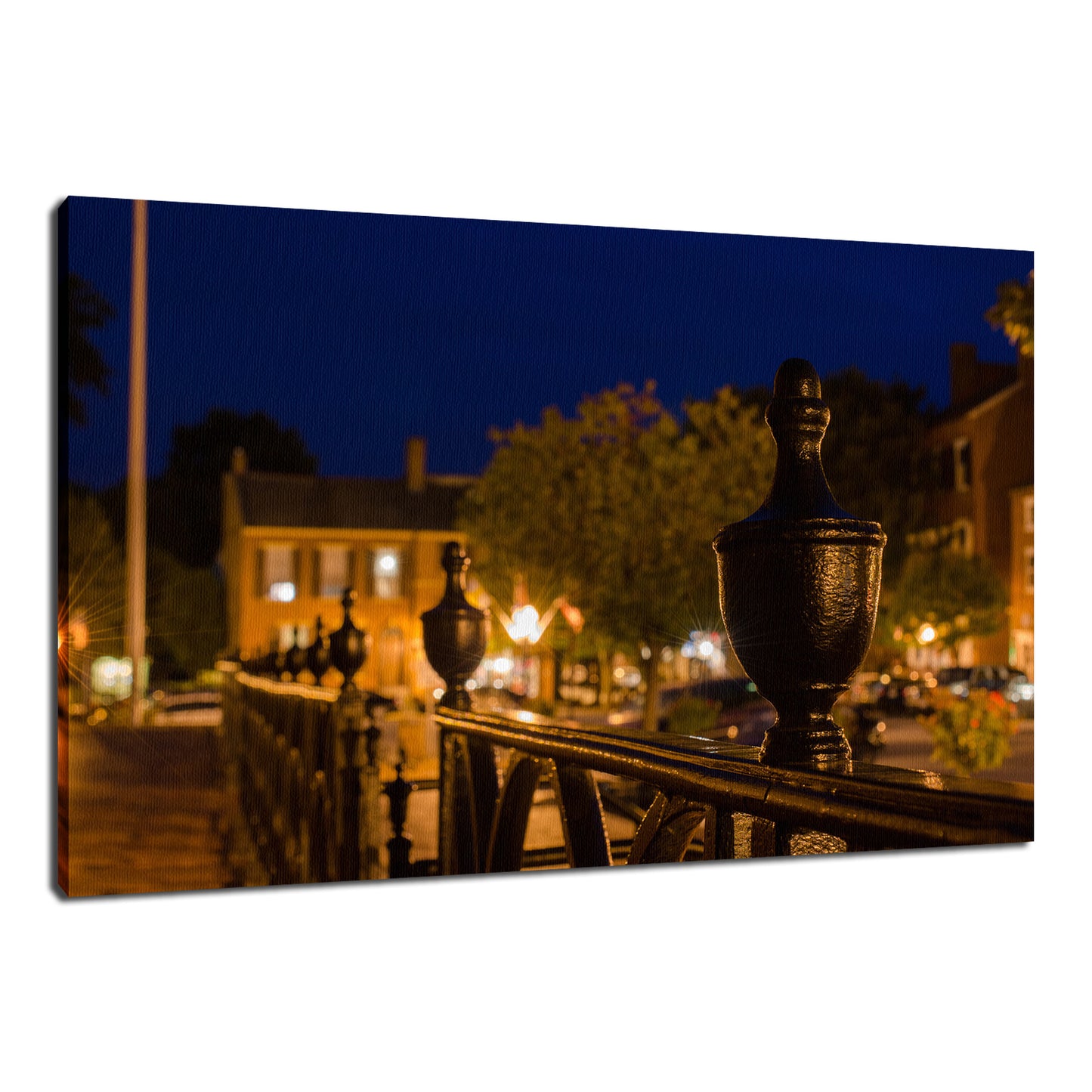 Historic New Castle 4 Night Photo Fine Art Canvas Wall Art Prints - PIPAFINEART
