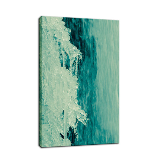 Ice and Falls Nature Photo Fine Art Canvas Wall Art Prints  - PIPAFINEART