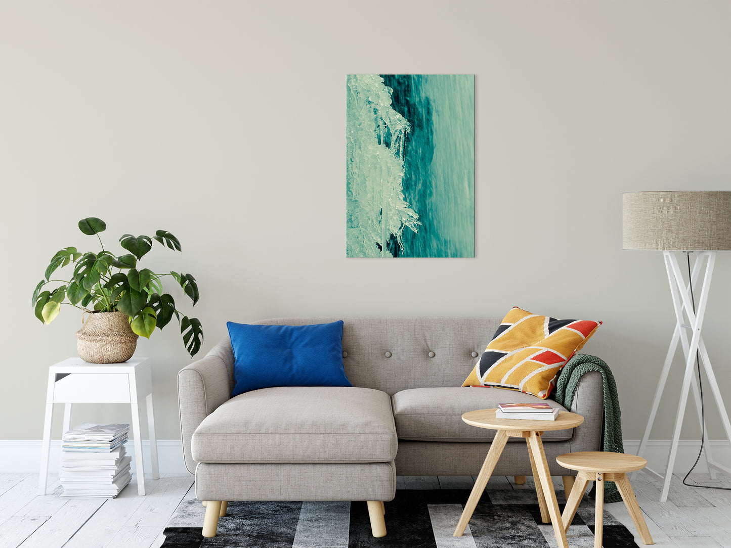 Ice and Falls Nature Photo Fine Art Canvas Wall Art Prints 24" x 36" - PIPAFINEART