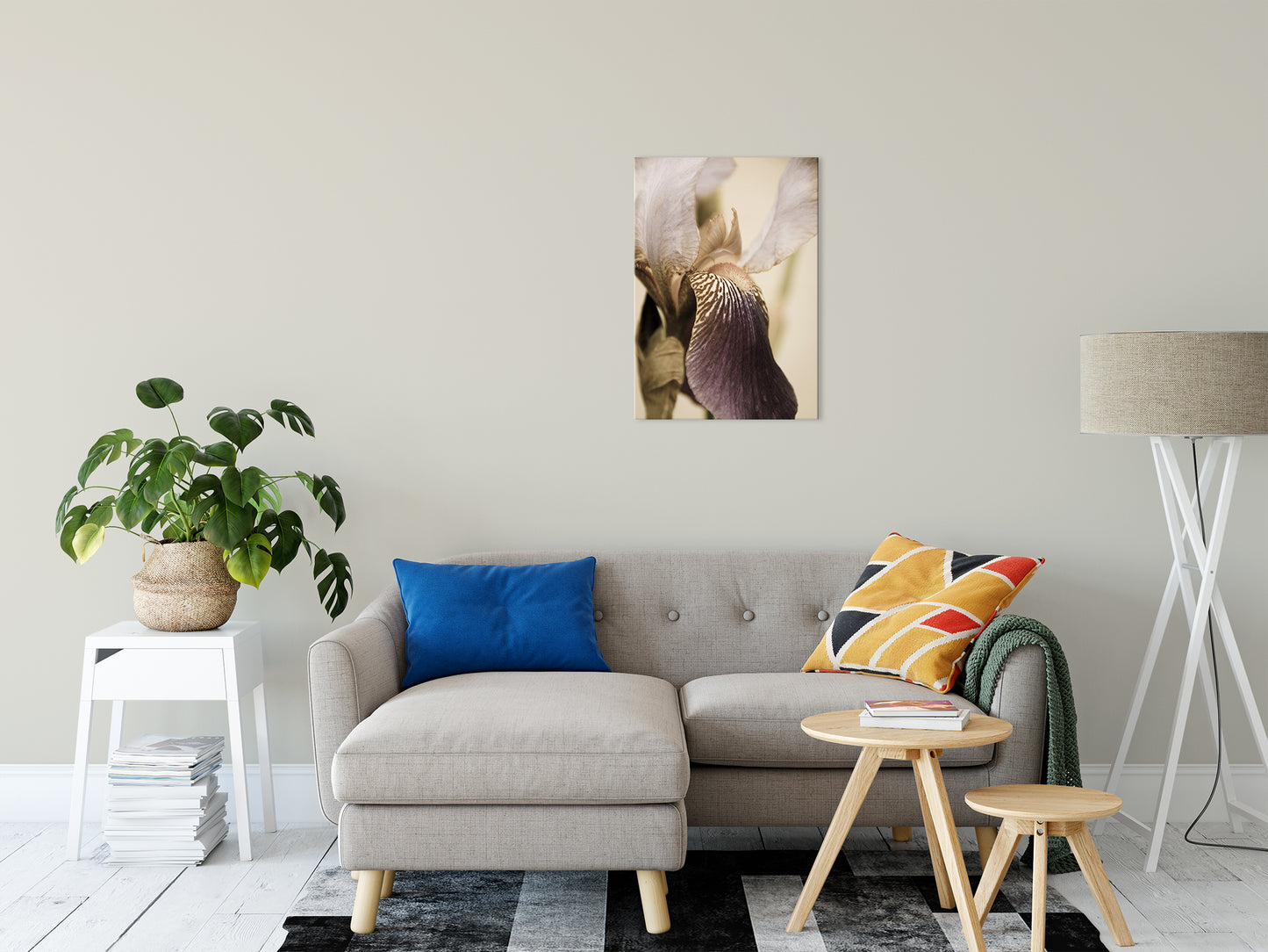 Japanese Iris Delight Aged Nature / Floral Photo Fine Art Canvas Wall Art Prints 20" x 30" - PIPAFINEART