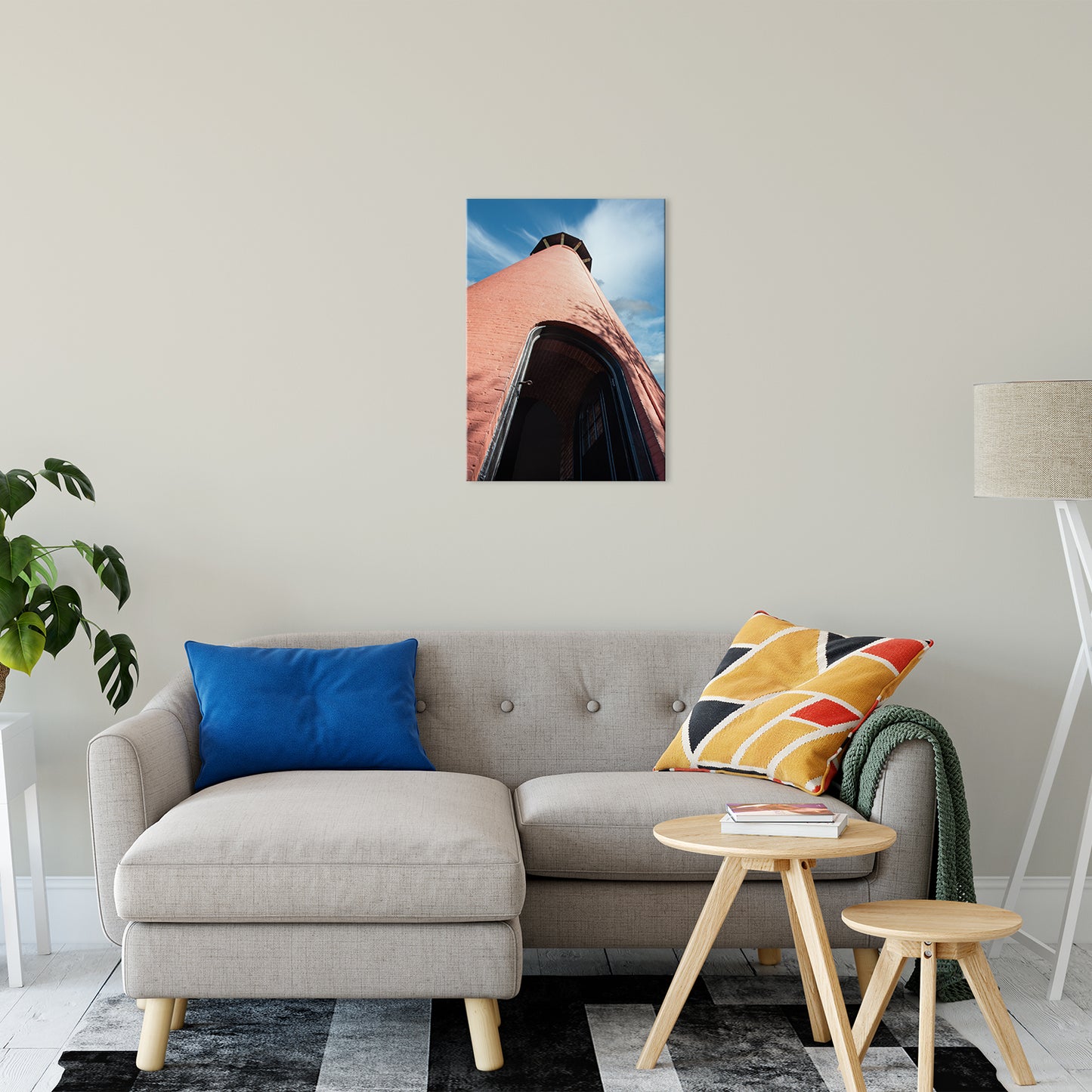 Jupiter Lighthouse Against Sky Photo Fine Art Canvas Wall Art Prints 20" x 24" - PIPAFINEART