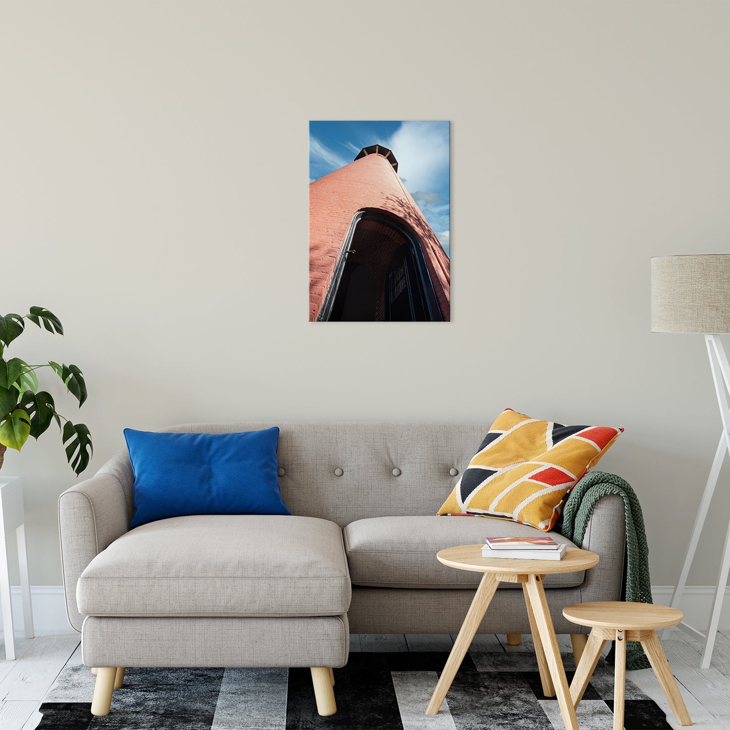 Jupiter Lighthouse Against Sky Photo Fine Art Canvas Wall Art Prints 20" x 30" - PIPAFINEART