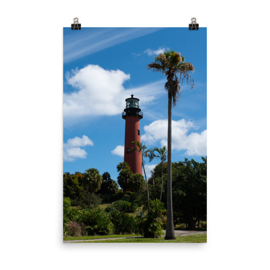 Jupiter Lighthouse Color Landscape Photo Loose Wall Art Print - PIPAFINEART