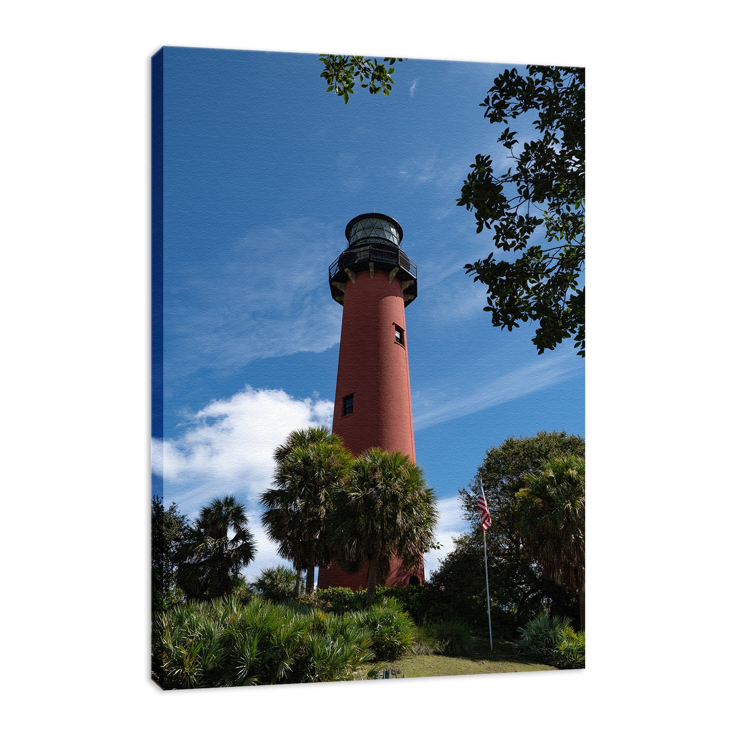 Jupiter Lighthouse 2 Color Coastal Landscape Photo Fine Art Canvas Wall Art Prints - PIPAFINEART