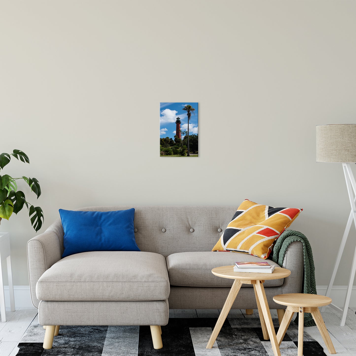 Jupiter Lighthouse Color Coastal Landscape Photo Fine Art Canvas Wall Art Prints 11" x 14" - PIPAFINEART