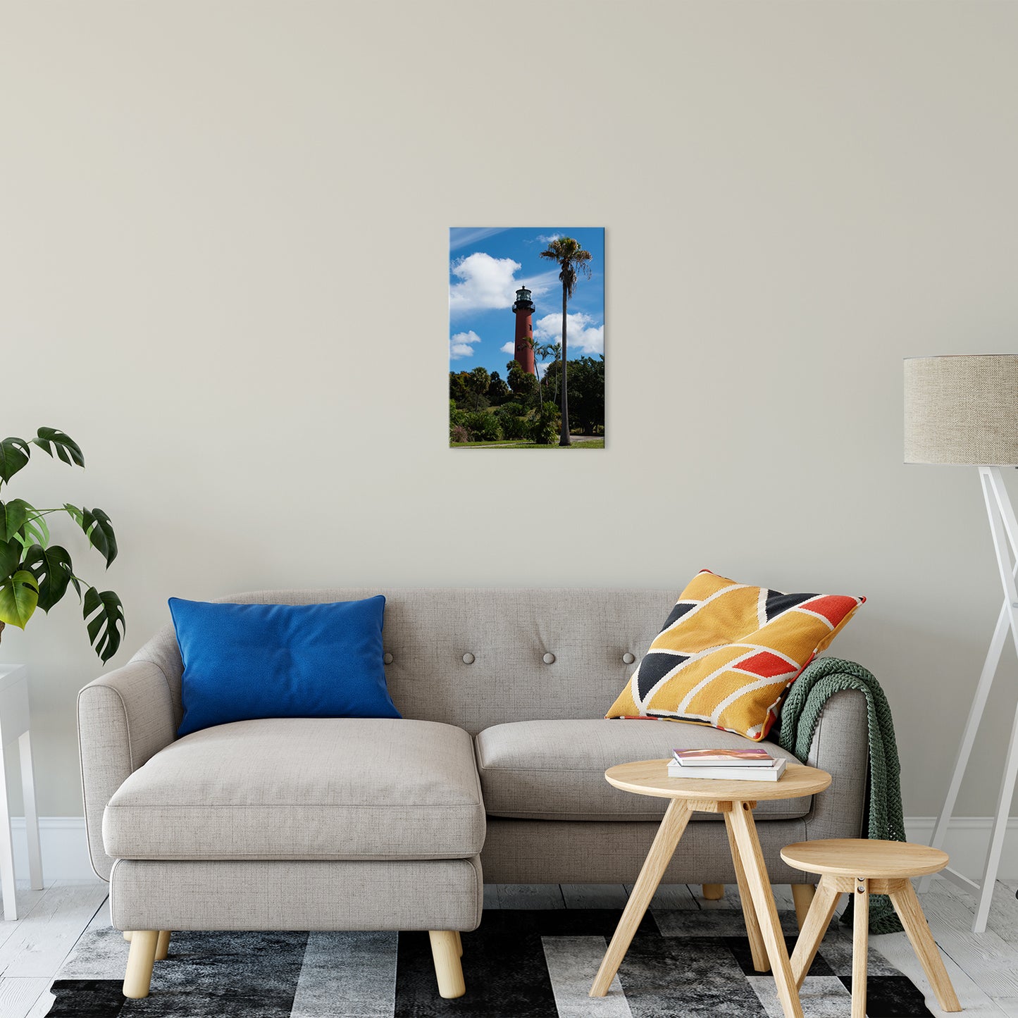Jupiter Lighthouse Color Coastal Landscape Photo Fine Art Canvas Wall Art Prints 16" x 20" - PIPAFINEART