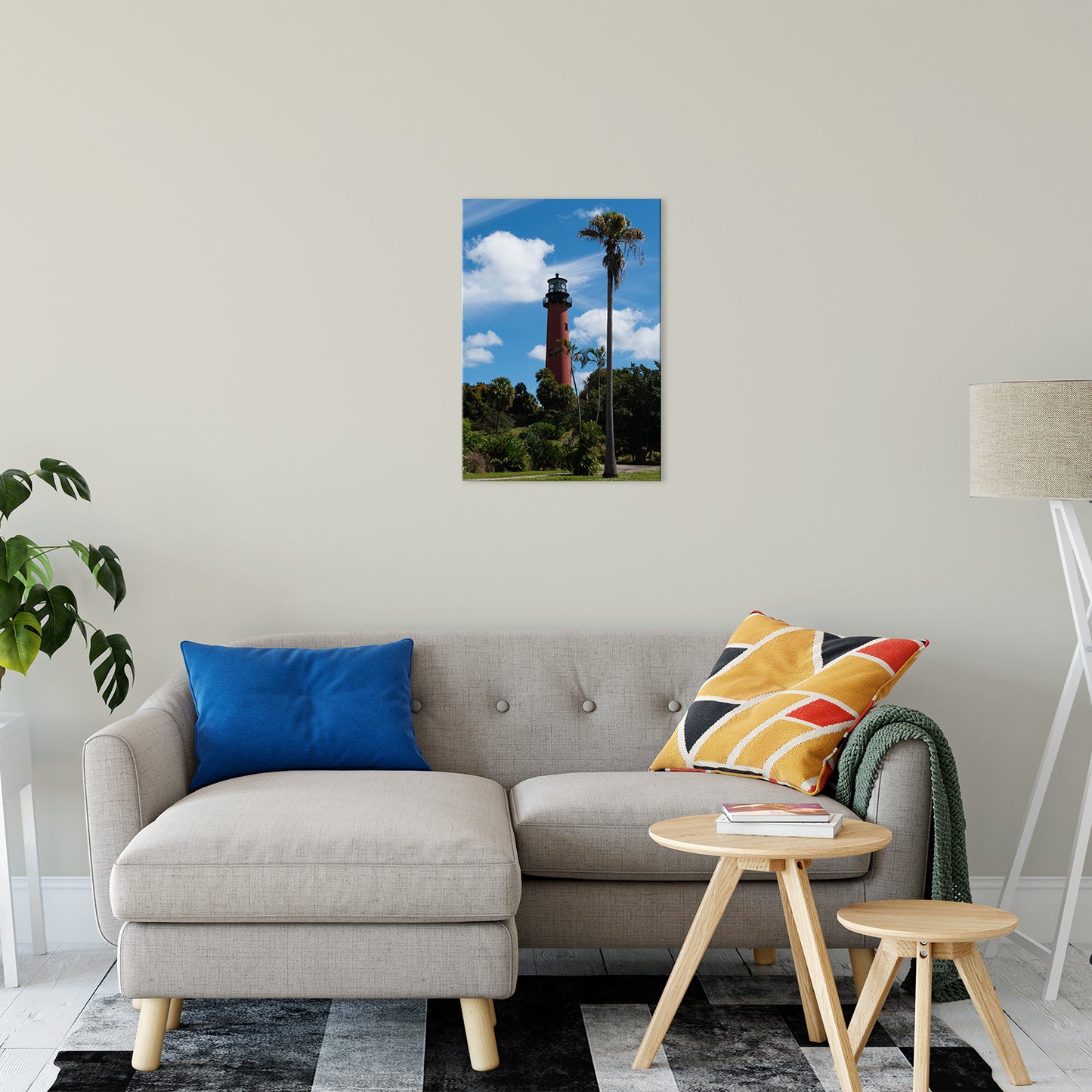 Jupiter Lighthouse Color Coastal Landscape Photo Fine Art Canvas Wall Art Prints 20" x 24" - PIPAFINEART