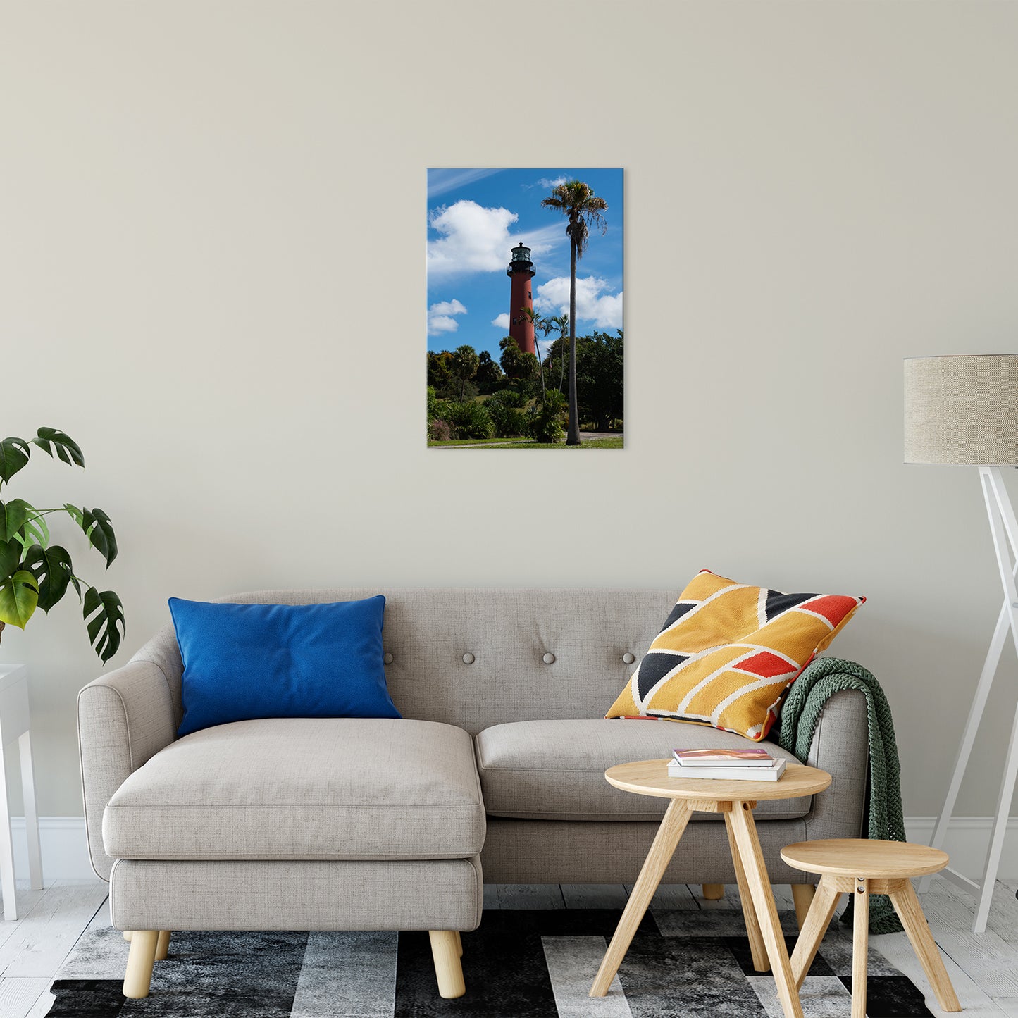 Jupiter Lighthouse Color Coastal Landscape Photo Fine Art Canvas Wall Art Prints 20" x 30" - PIPAFINEART
