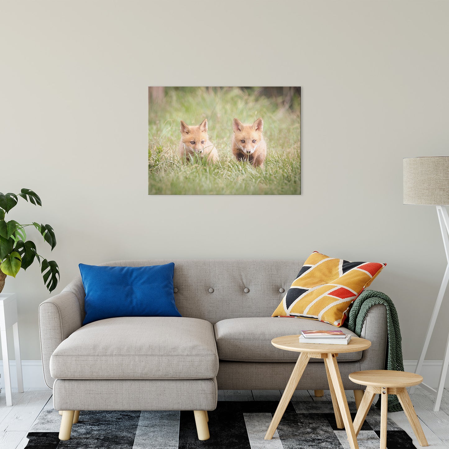 Learning to Hunt - Red Fox Pups Animal / Wildlife Photograph Fine Art Canvas & Unframed Wall Art Prints 24" x 36" / Canvas Fine Art - PIPAFINEART