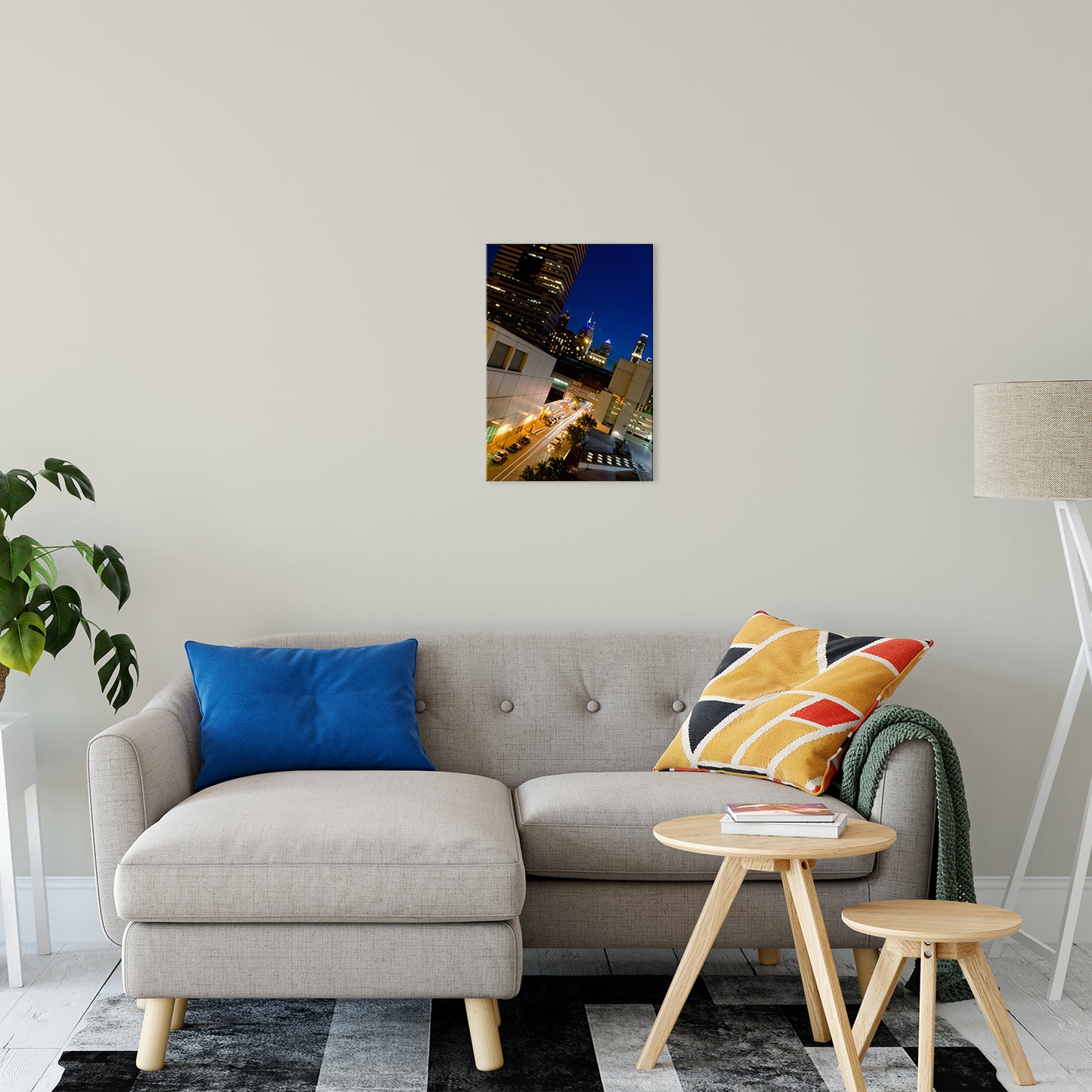 Light Trails in Philly Night Photo Fine Art Canvas Wall Art Prints 16" x 20" - PIPAFINEART