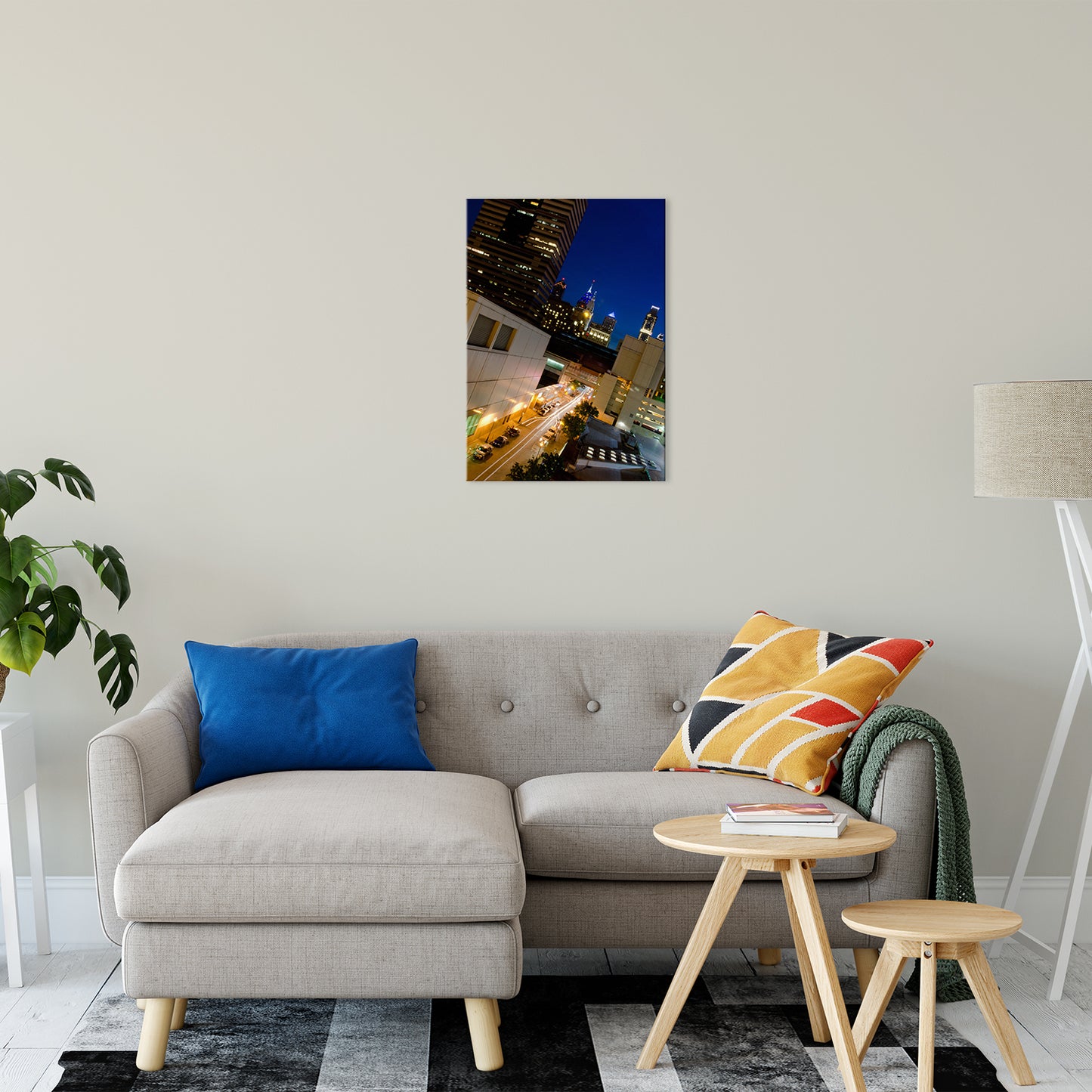 Light Trails in Philly Night Photo Fine Art Canvas Wall Art Prints 20" x 24" - PIPAFINEART