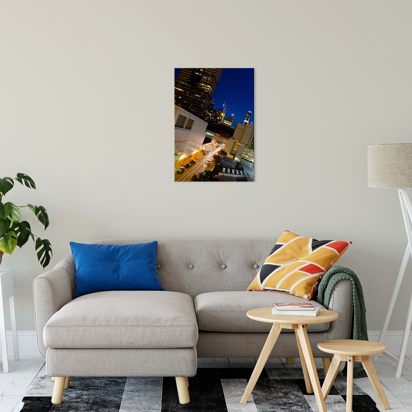Light Trails in Philly Night Photo Fine Art Canvas Wall Art Prints 20" x 30" - PIPAFINEART