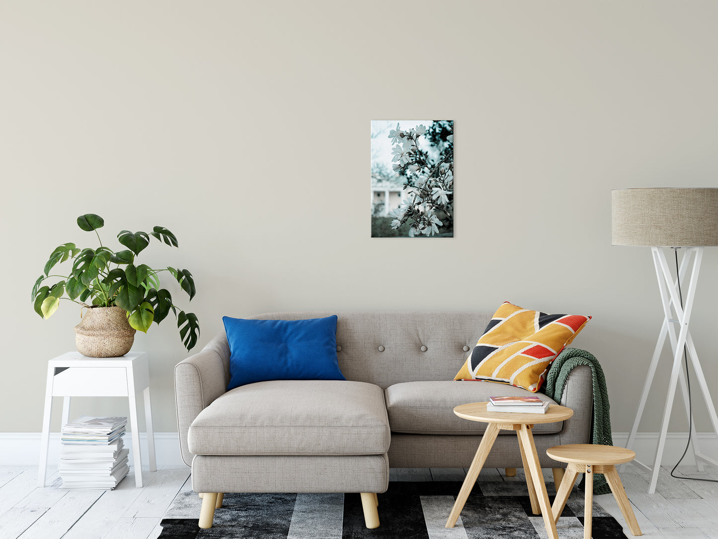 Mansion Bloom Colorized Nature Landscape Fine Art Canvas Wall Art Prints 16" x 20" - PIPAFINEART
