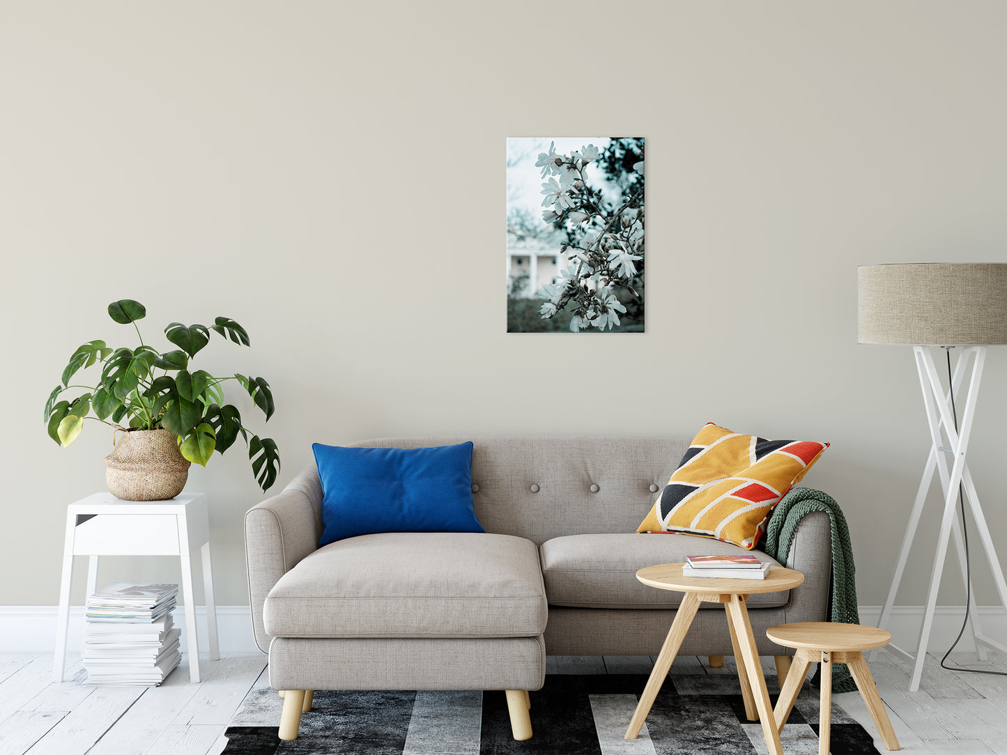 Mansion Bloom Colorized Nature Landscape Fine Art Canvas Wall Art Prints 20" x 24" - PIPAFINEART