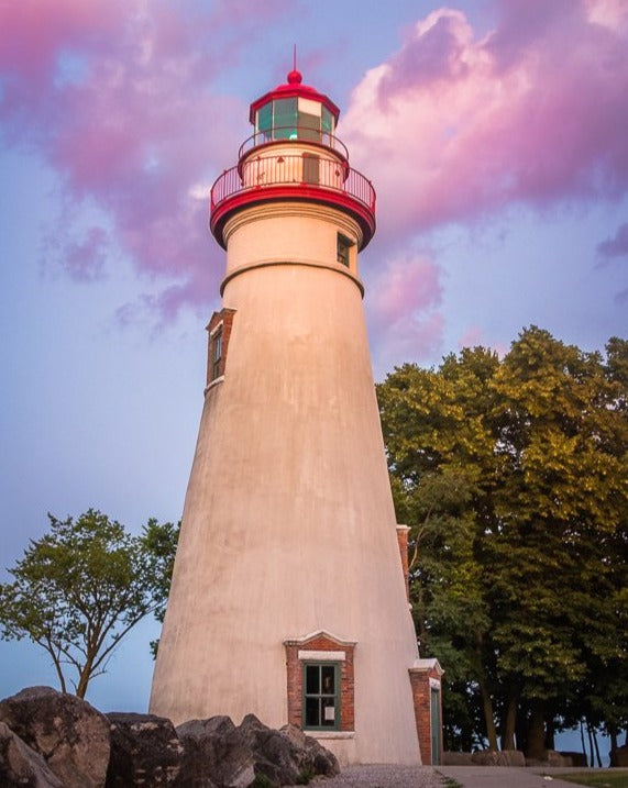 Marblehead Lighthouse at Sunset Landscape Photo DIY Wall Decor Instant Download Print - Printable - PIPAFINEART