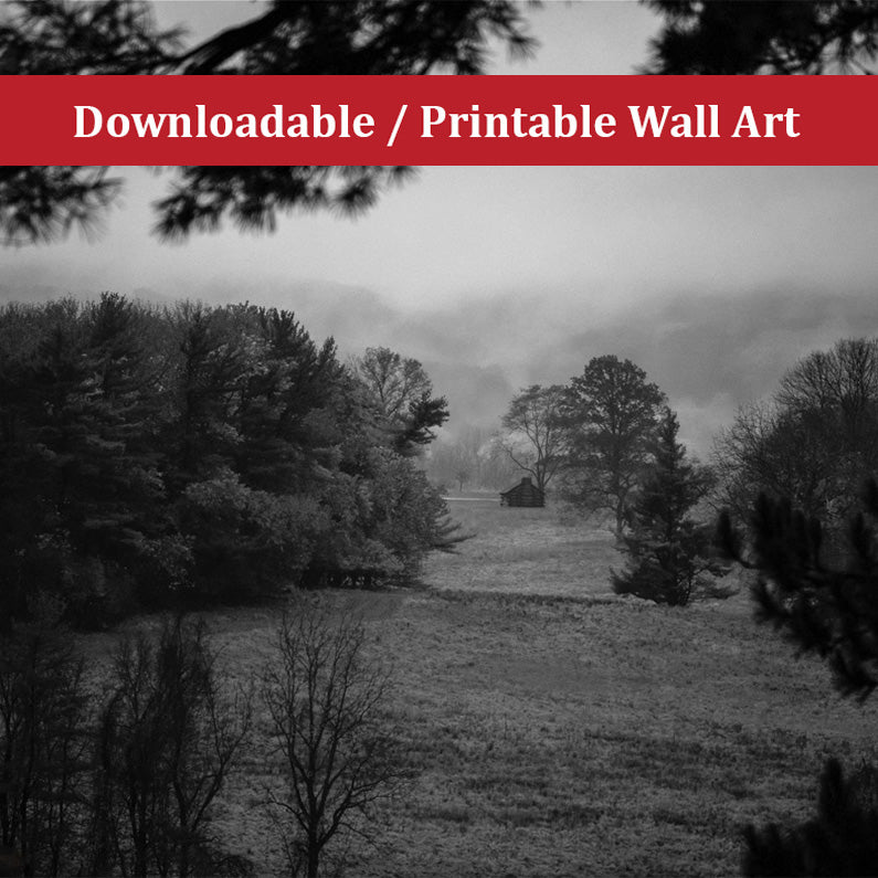 Mist of Valley Forge Landscape Photo DIY Wall Decor Instant Download Print - Printable - PIPAFINEART