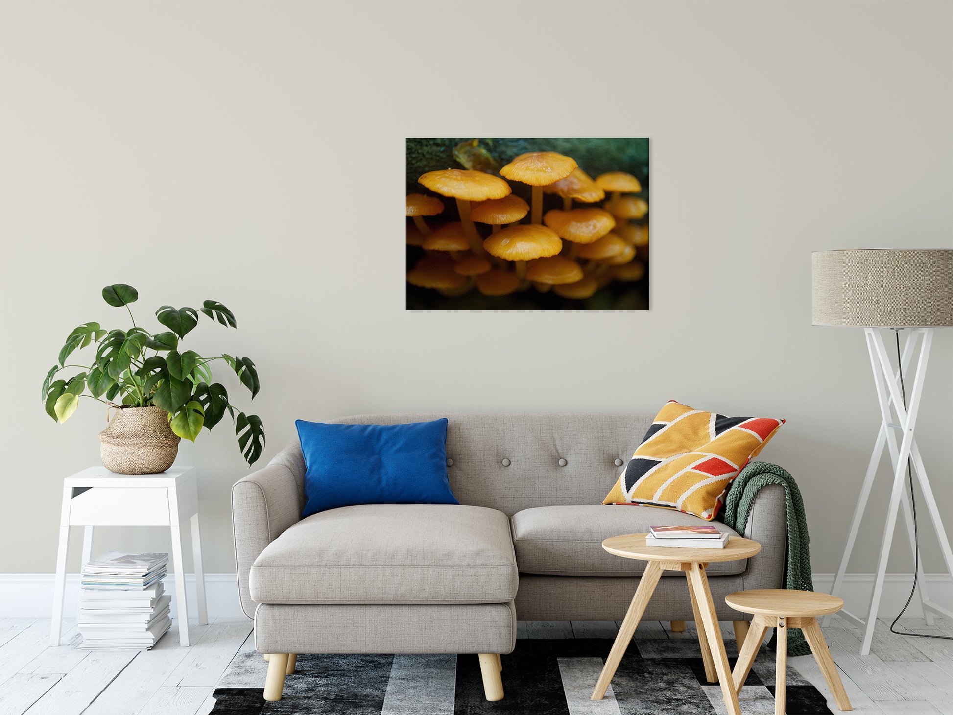 Mushroom Family Botanical / Nature Photo Fine Art Canvas Wall Art Prints 24" x 36" - PIPAFINEART
