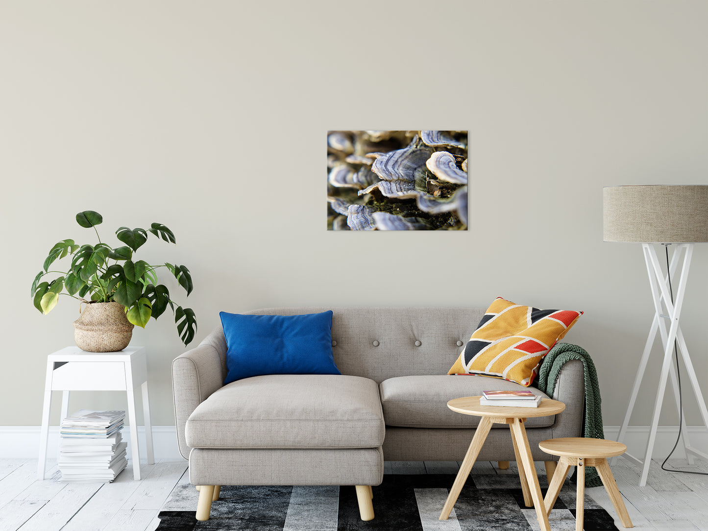Mushrooms on Log Botanical / Nature Photo Fine Art Canvas Wall Art Prints 20" x 30" - PIPAFINEART