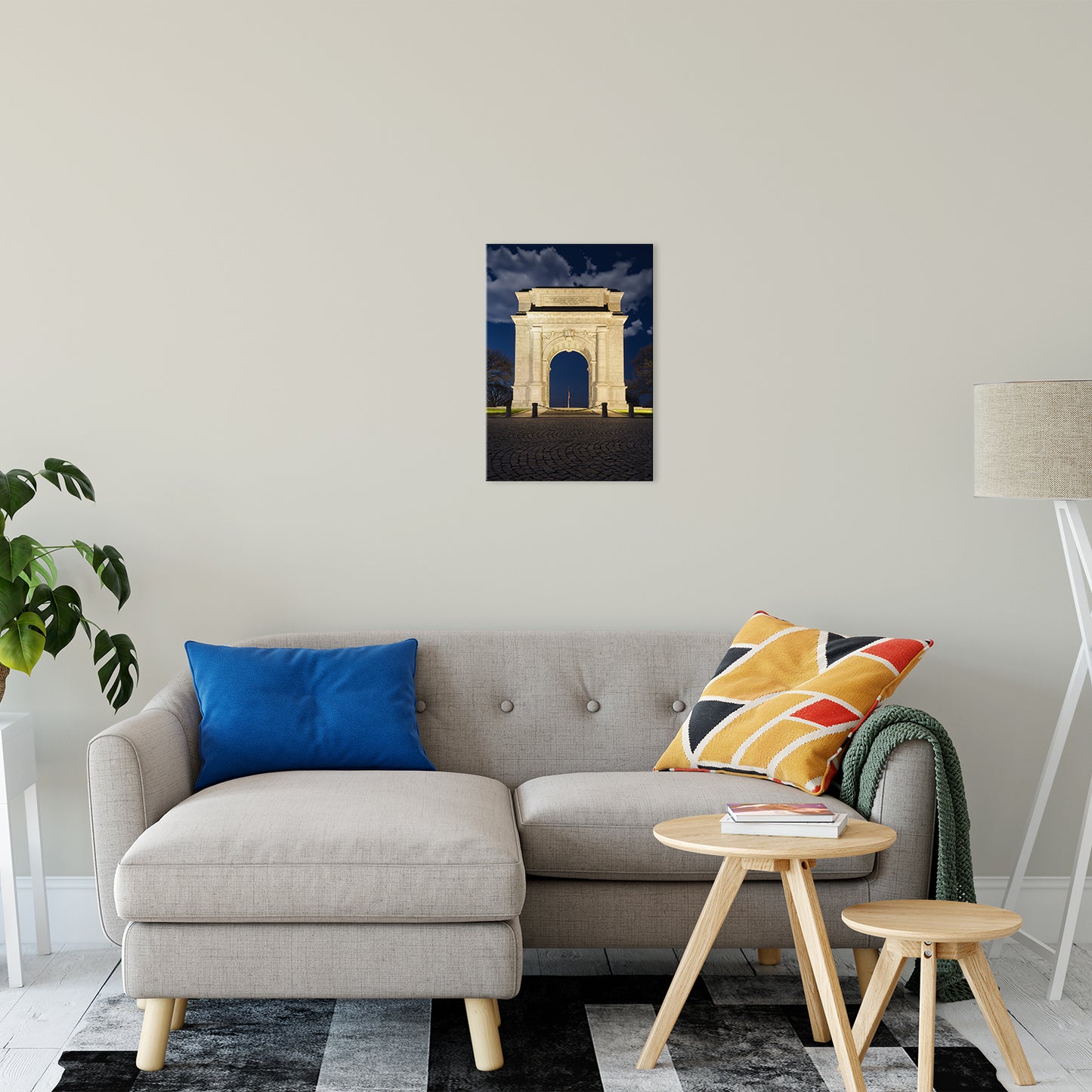 Valley Forge Memorial Arch Night Photo Fine Art Canvas Wall Art Prints 16" x 20" - PIPAFINEART