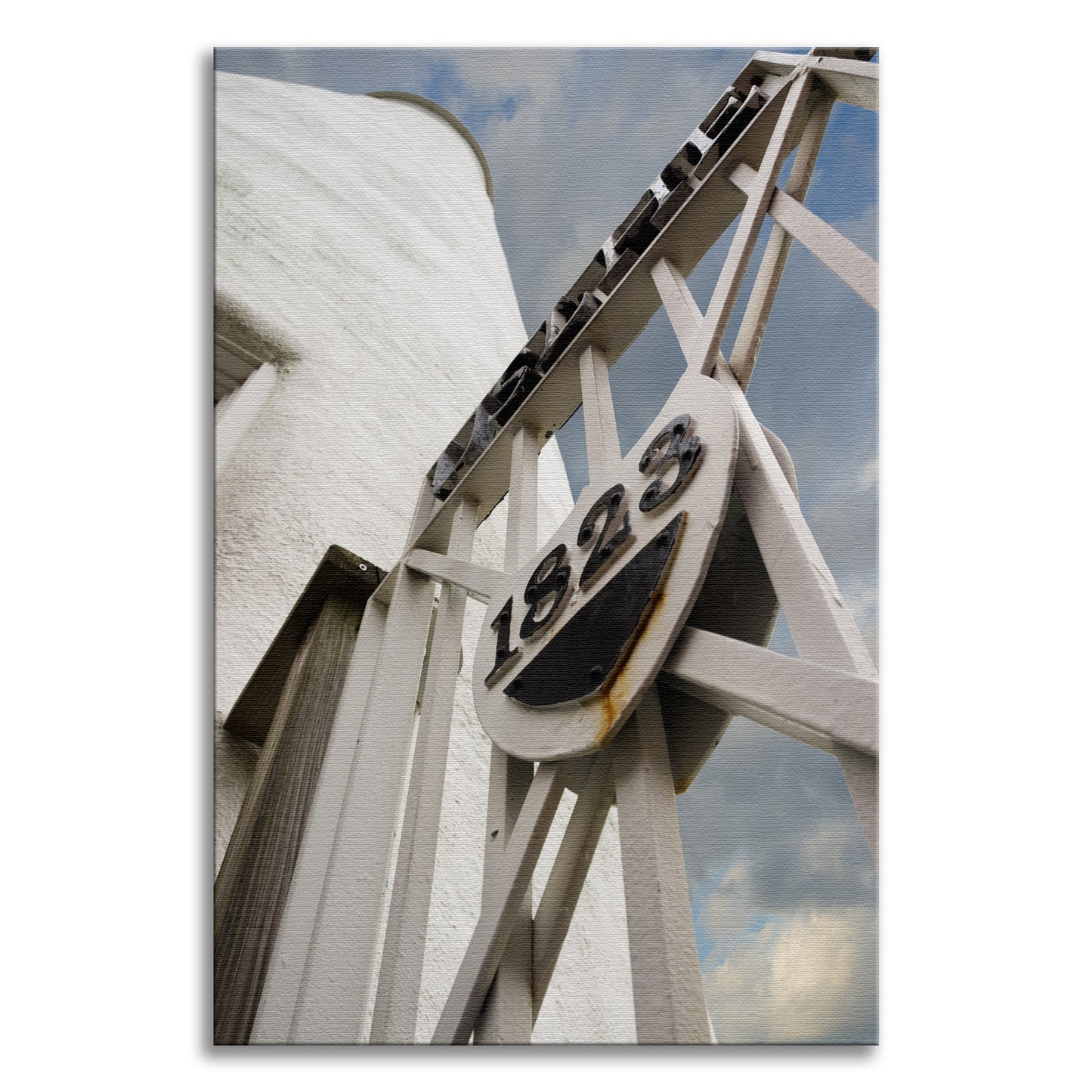 Ocracoke Island Lighthouse Against Sky Canvas Wall Art Prints