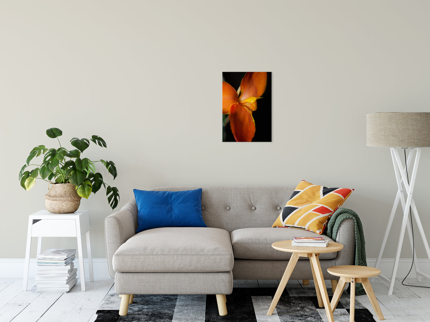 Orange Canna at Longwood Nature / Floral Photo Fine Art Canvas Wall Art Prints 16" x 20" - PIPAFINEART