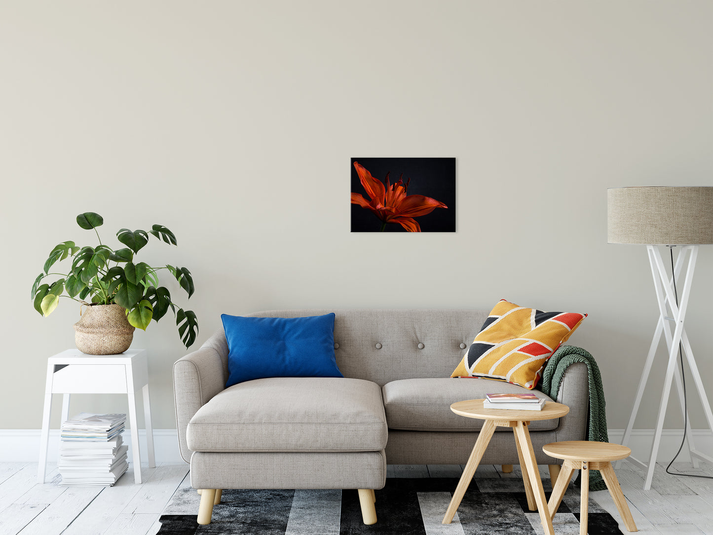 Orange Lily with Backlight Nature / Floral Photo Fine Art Canvas Wall Art Prints 16" x 20" - PIPAFINEART