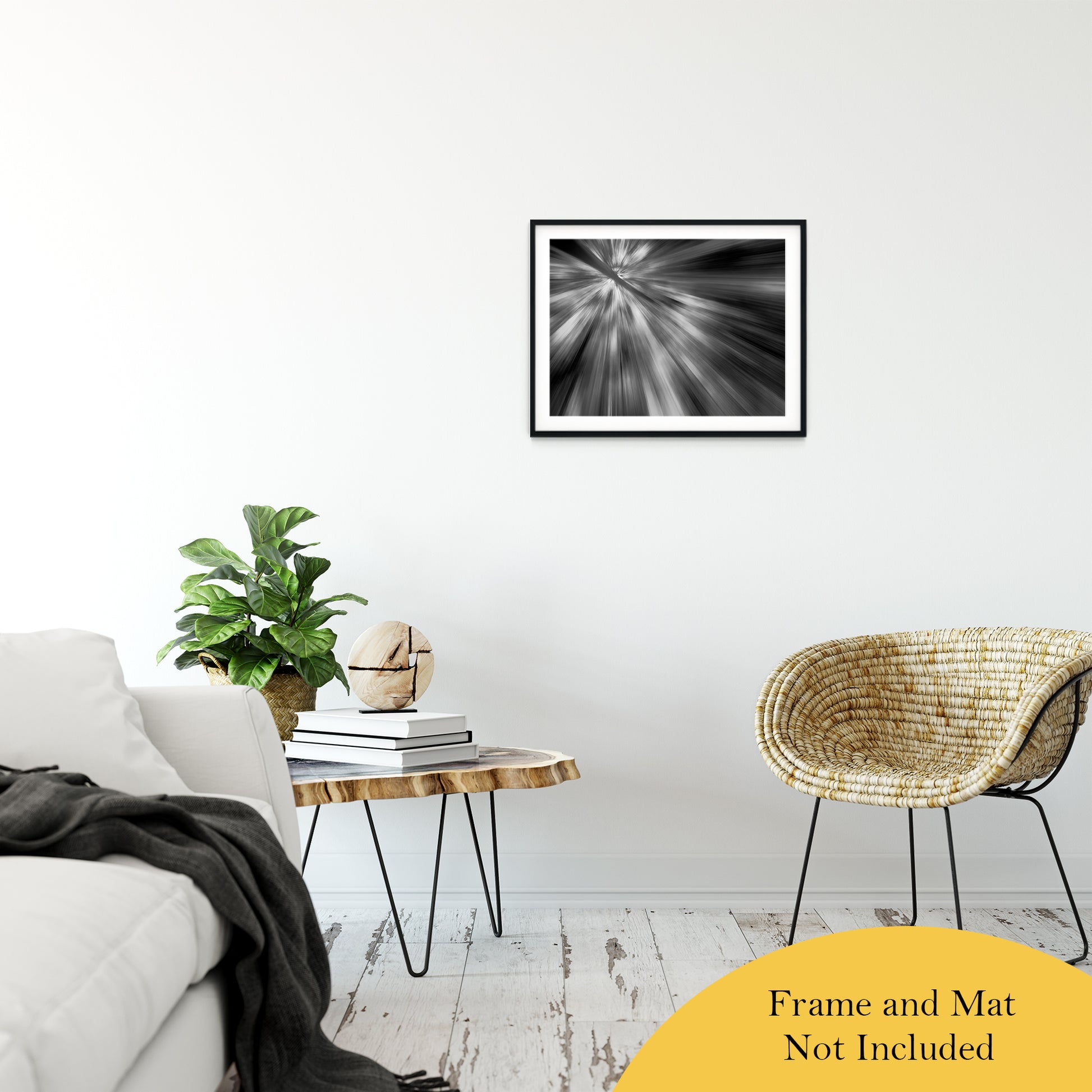 Radial Sun Rays Abstract Photo Fine Art Canvas & Unframed Wall Art Prints 20" x 24" / Classic Paper - Unframed - PIPAFINEART