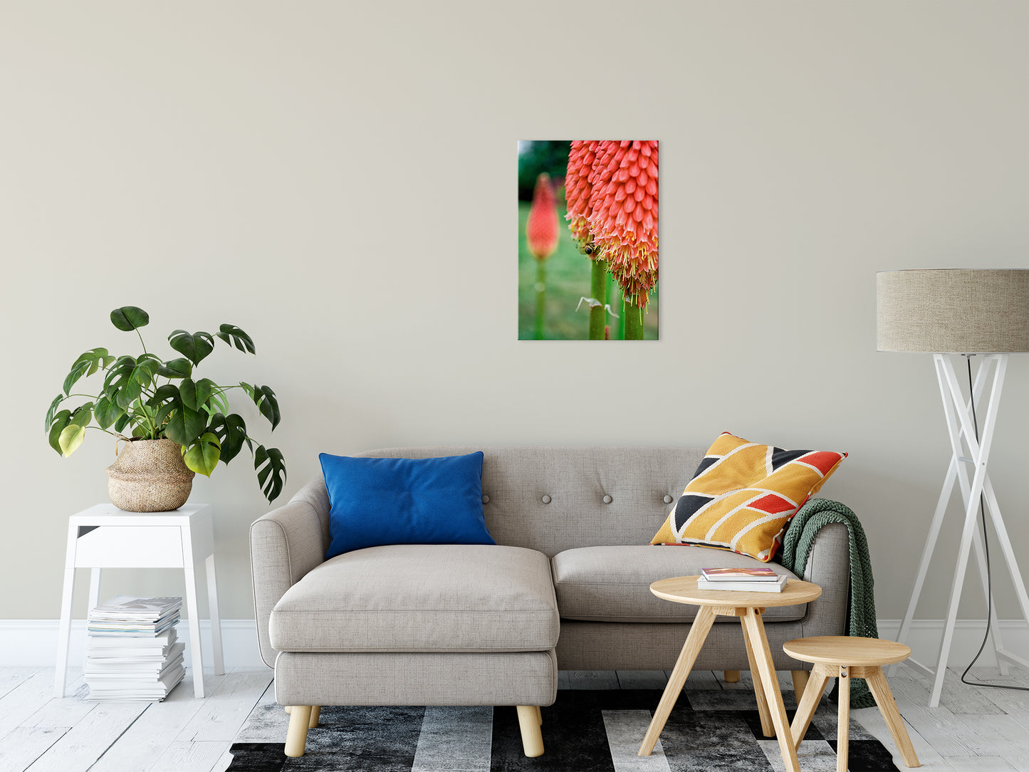 Red Hot Pokers Nature / Floral Photo Fine Art Canvas Wall Art Prints 20" x 24" - PIPAFINEART