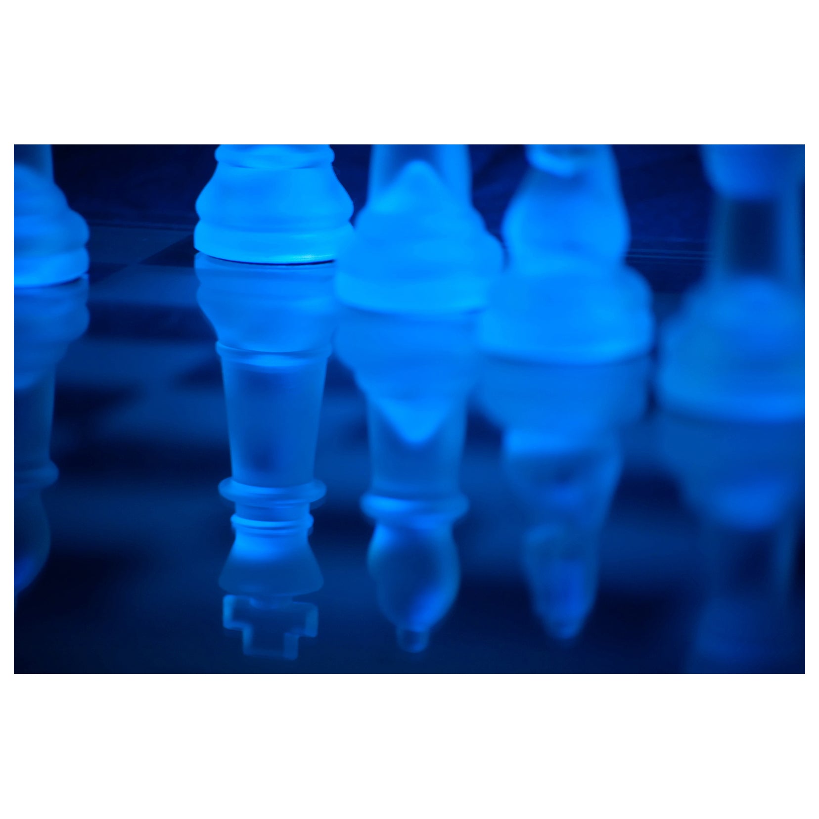 Reflections, Chess Pieces Abstract Photo Fine Art Canvas & Unframed Wall Art Prints  - PIPAFINEART